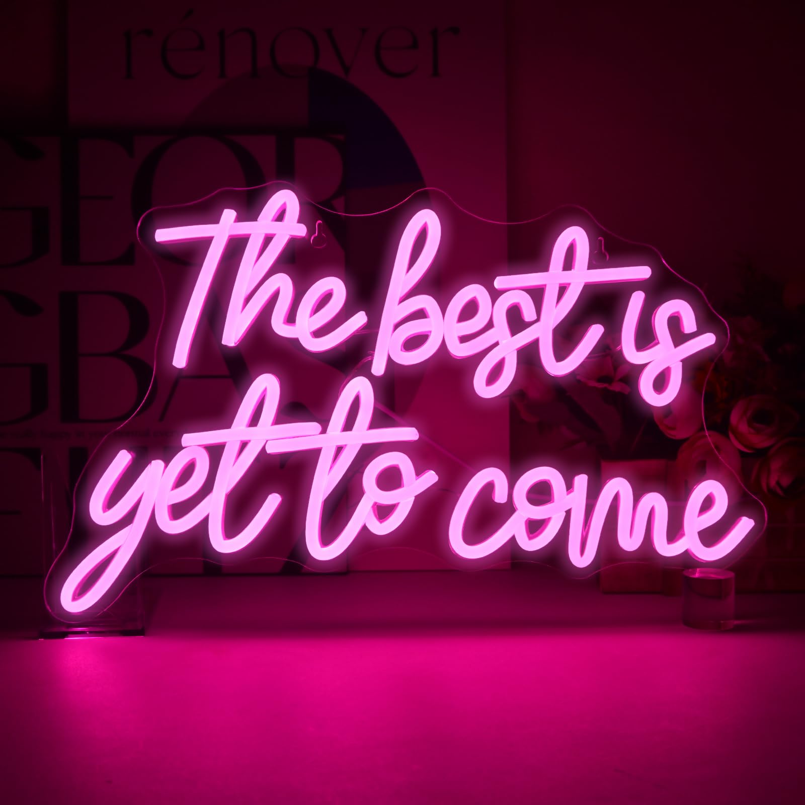 FAXFSIGN Neon Sign LED Wall Decor Pink Acrylic Model WX-NL-6217 for Bedroom, Home, Bar, Wedding, Birthday, Kids Room