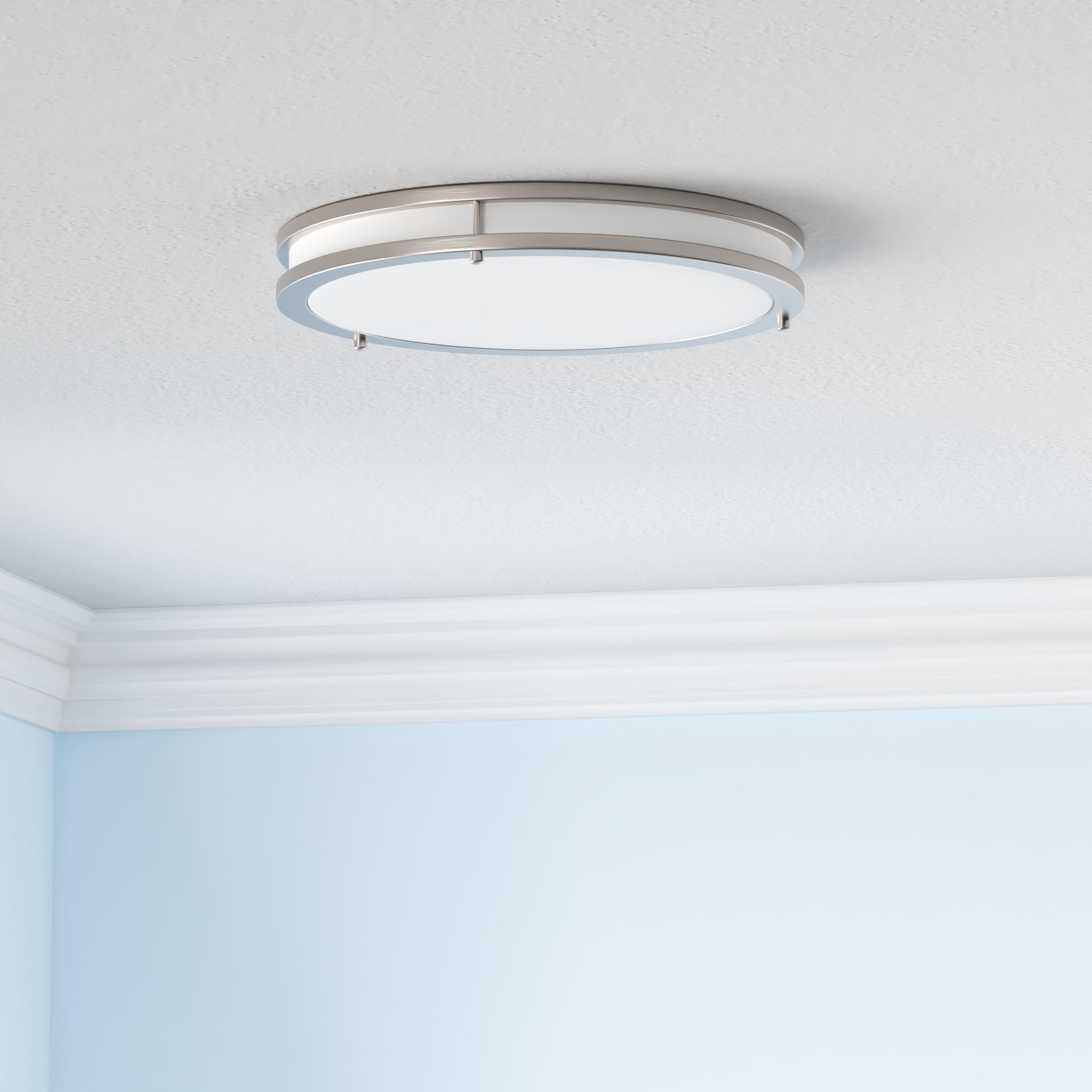 Asd Led 16 Inch Round Flush Mount Light Fixture | 24W 2150Lm 3000K-5000K 100-277V | 3Cct, Dimmable, Energy Star, Etl Listed | Cl