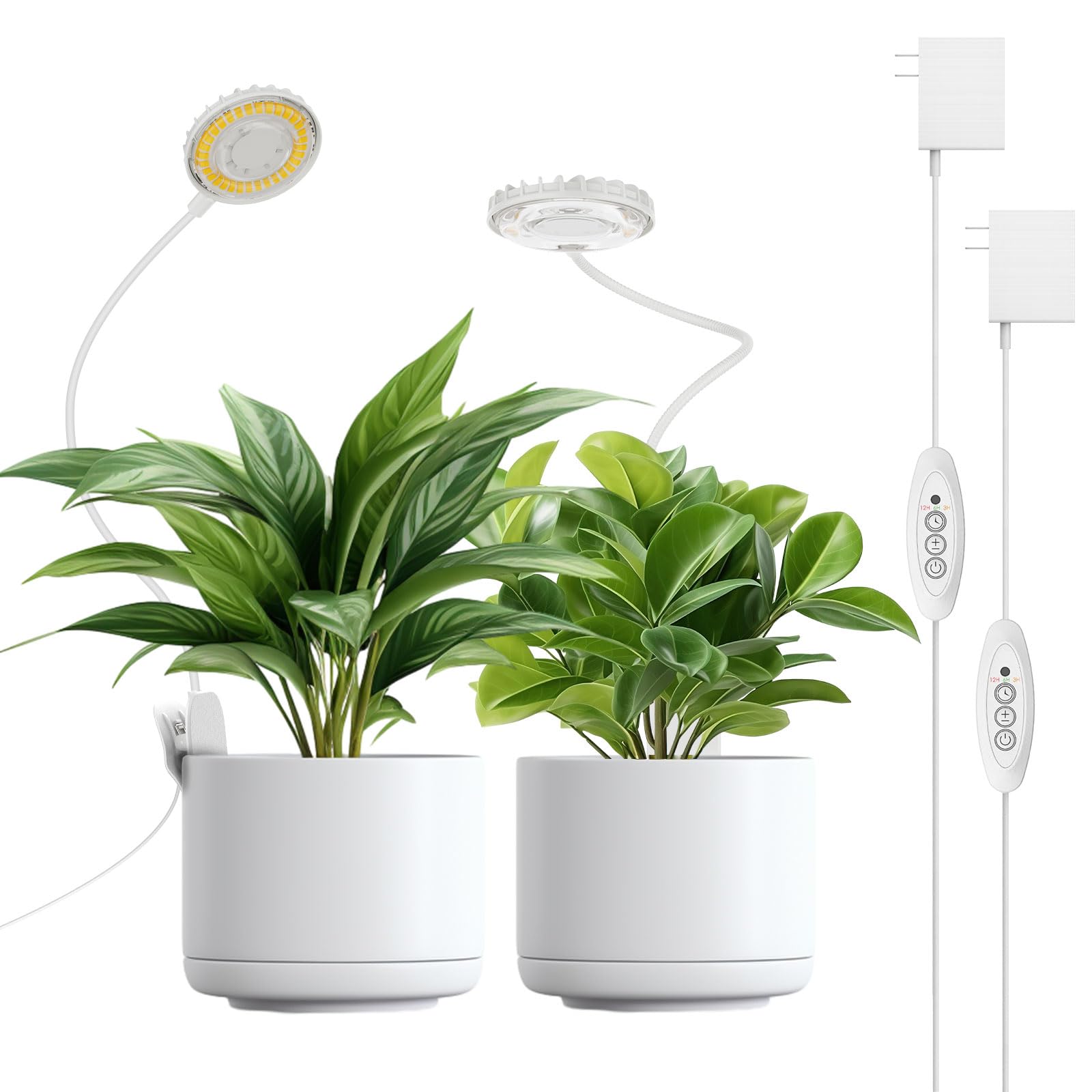 SGLEDs Plant Grow Lights, Full Spectrum Clip Plant Growing Lamp, 4000K LED Grow Light Indoor, 4 Dimmable Levels Adjustable Pot G