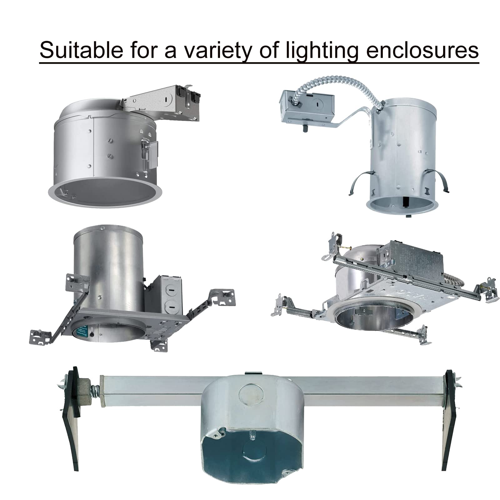 ROOWINTOO Recessed Light Clips - 30 Pack (15 Pairs), Silver Downlight Clips for Easy Retrofitting, Model 81dc548a-db7e-47a