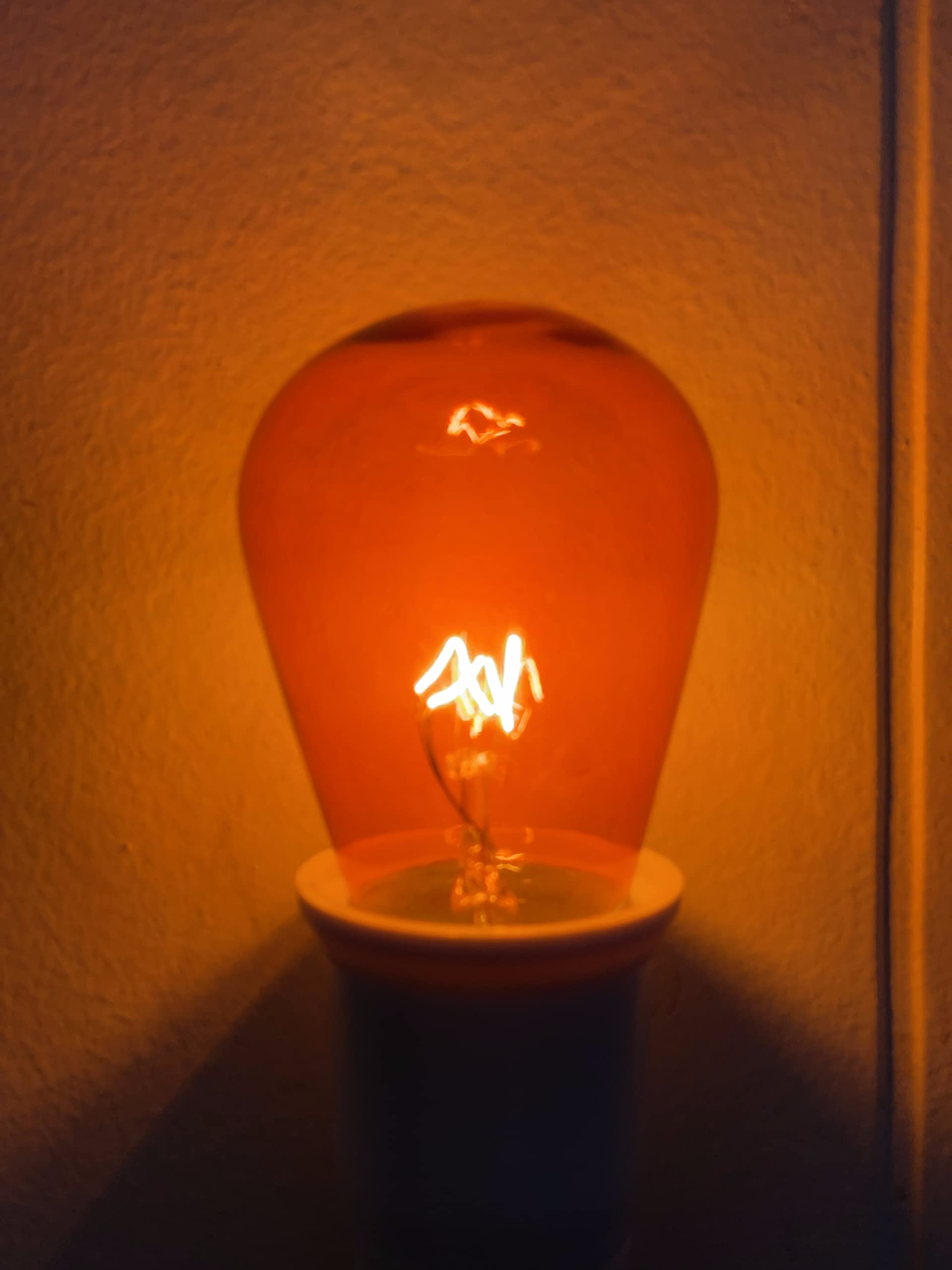Yi Lighting - 11W S14 Dimmable Transparent Amber Sign Light Bulb With E26 Base For Sign, Outdoor String Light Replacement Bulbs