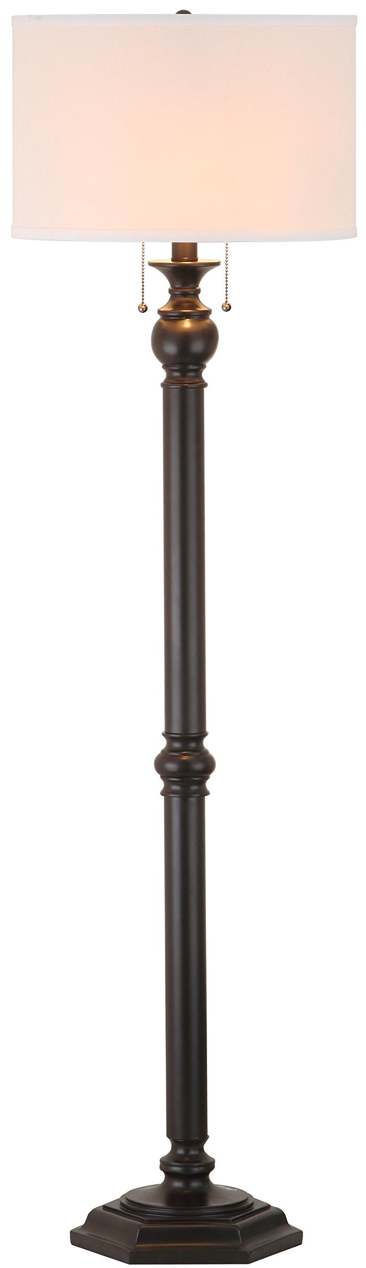 SAFAVIEH Lighting Collection - Jessie Rustic Farmhouse Oil-Rubbed Bronze 59-Inch Floor Lamp with Pull Chain, LED Bulbs Included 