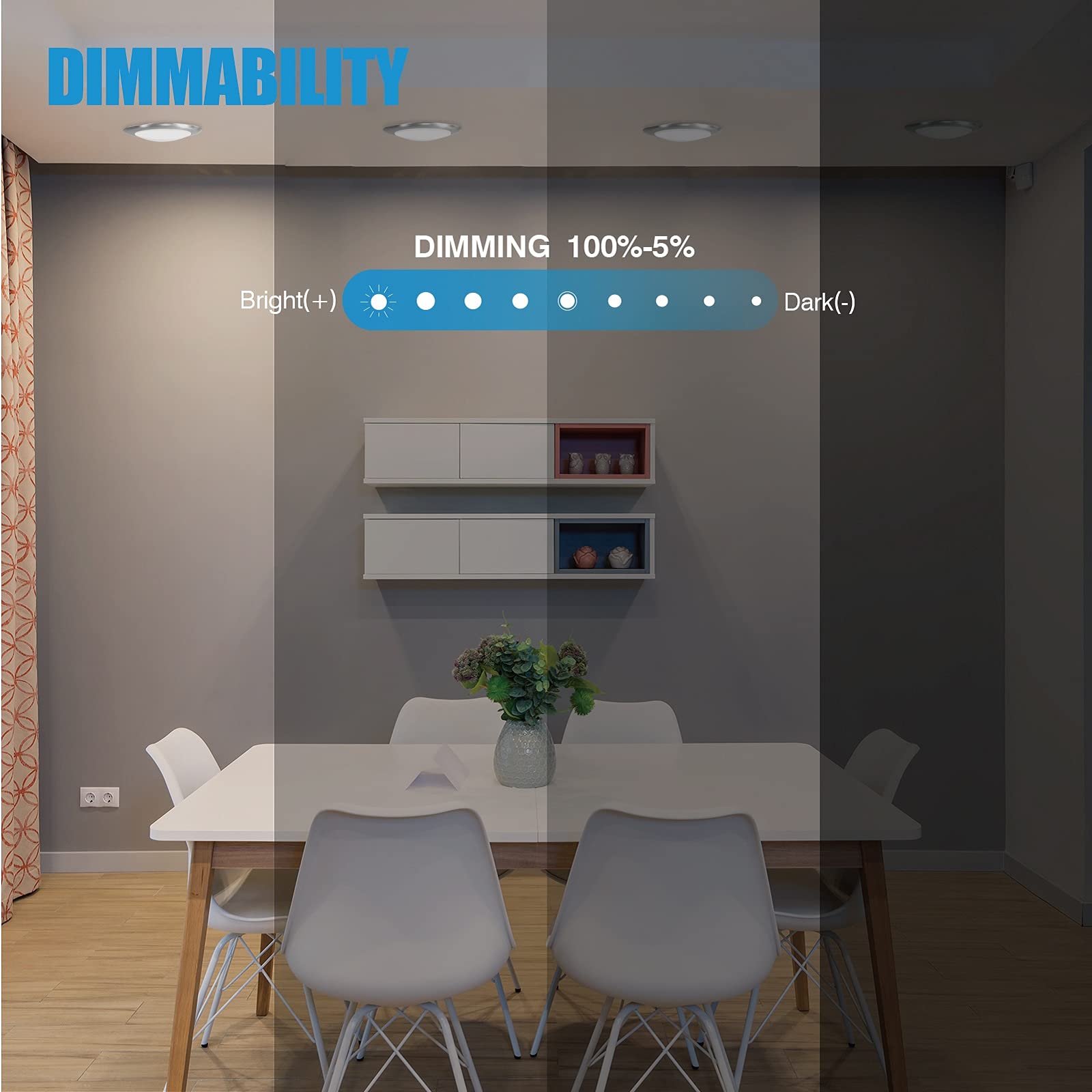 ECOELER 10 Pack 6 Inch LED Downlight, 16.5W 1000Lm, 5000K Day Light, Brushed Nickel Finish, Model CDR616D