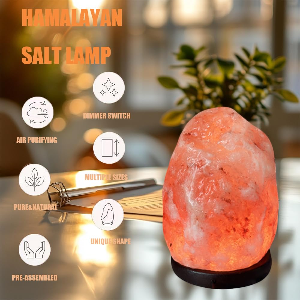 Liuliuyoyo 3.5lb Remote Salt Himalayan Salt Lamp 16 Colors, Natural Crystal Salt Rock Lamp Hand Carved Night Lights, USB Salt Cr