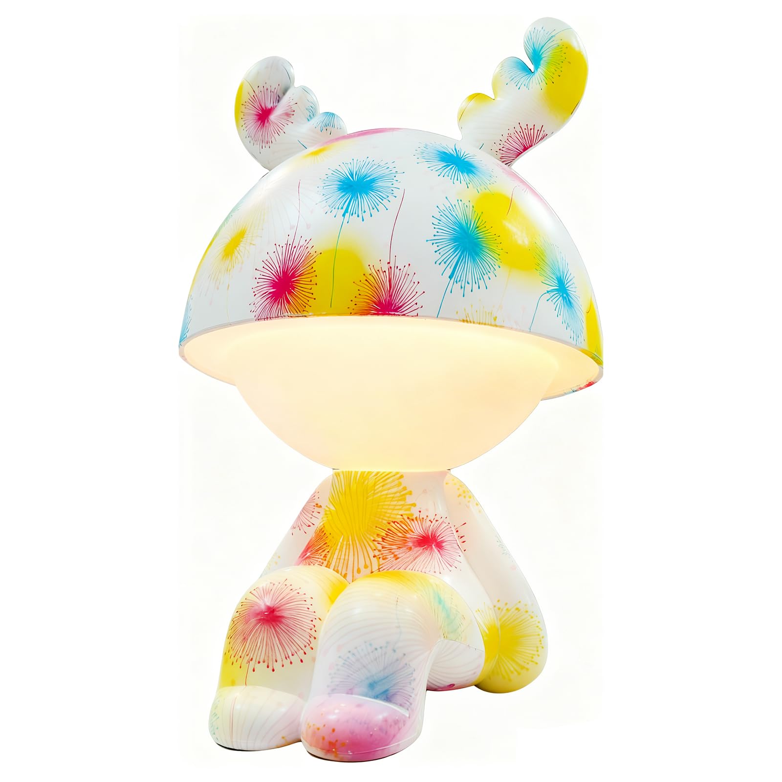 ShonlPin Night Lights Graffiti Patterns,Rechargeable Table Lamps,Doodle Cute Lamps,Dimmable Warm White Light,Sleep Aid,Colorful 