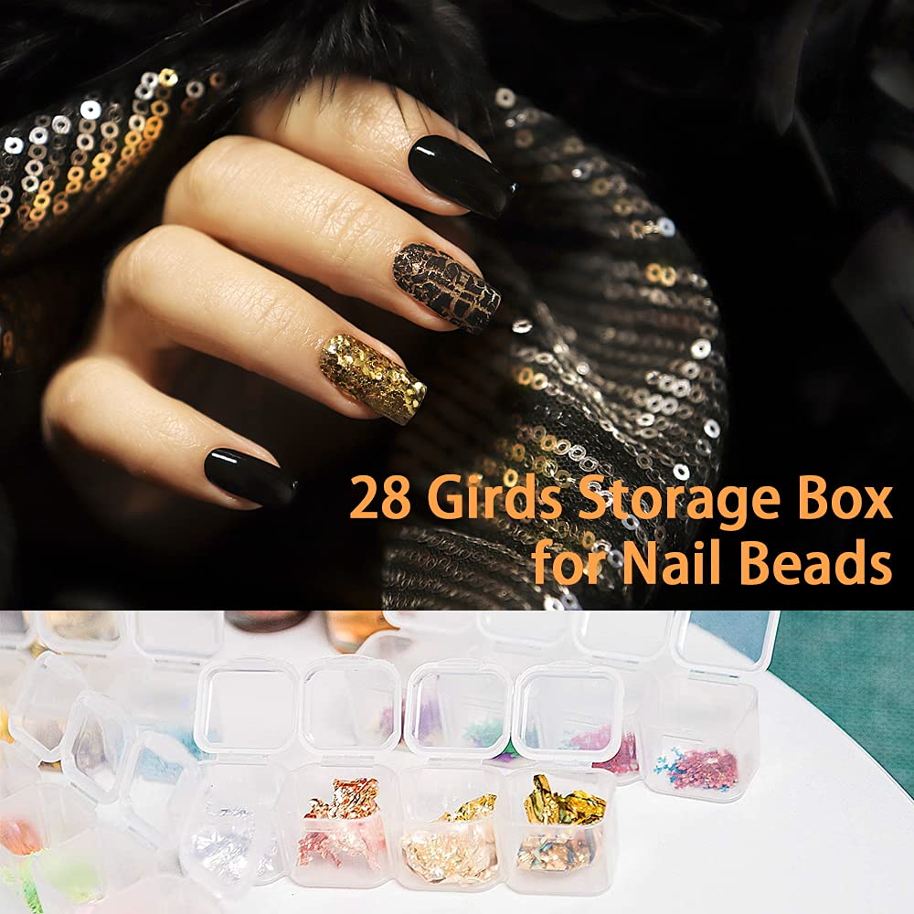 Diamond Embroidery Box, Fome 3 Pack Clear Diamond Painting Storage Box Containers Each With 28 Mini Compartments Grids Mosaic Ki