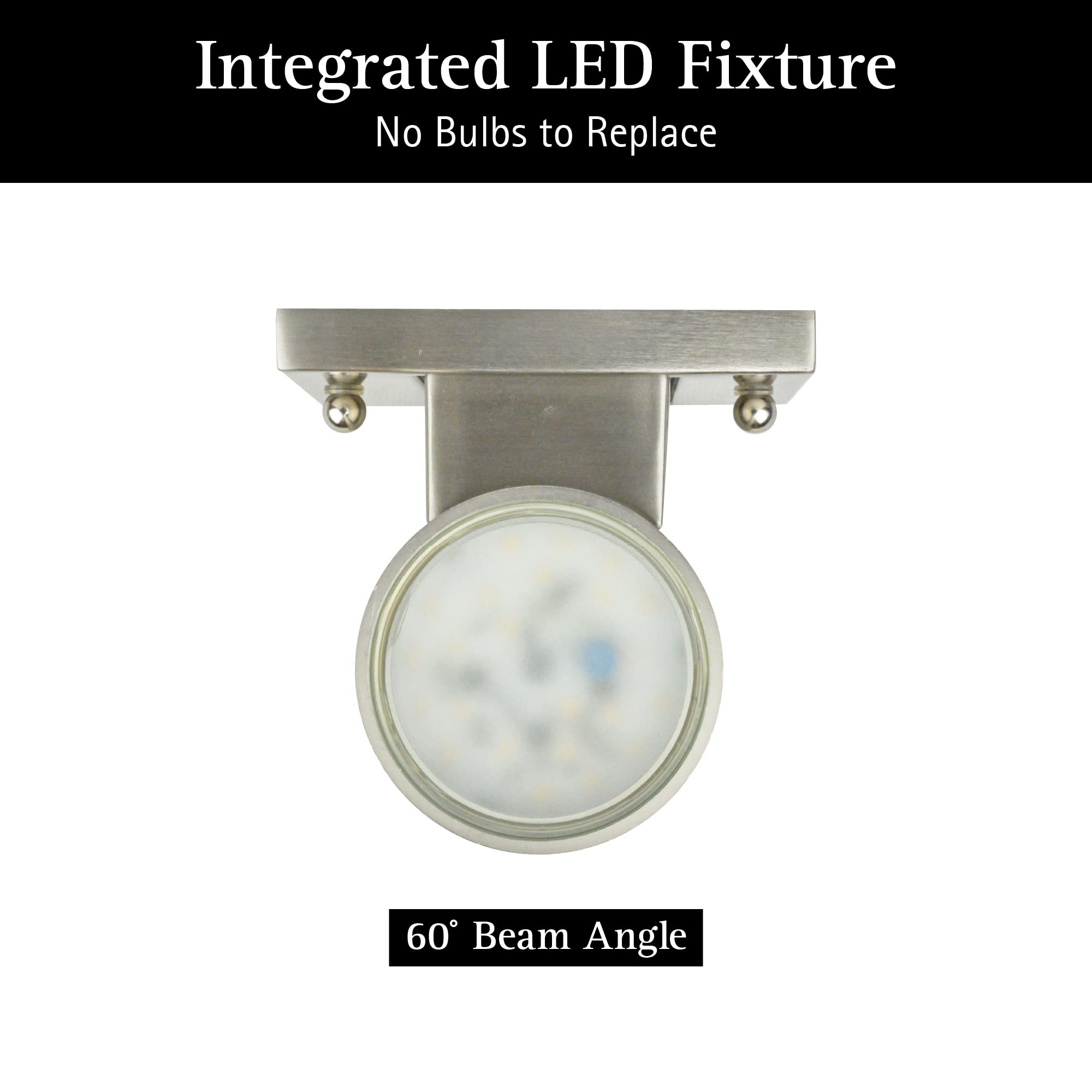 Ultralux 8'' Led Modern Wall Sconce Outdoor Light Fixture, 15W, 3000K Led Brushed Nickel Outside Lights For House, Wall Mount Po