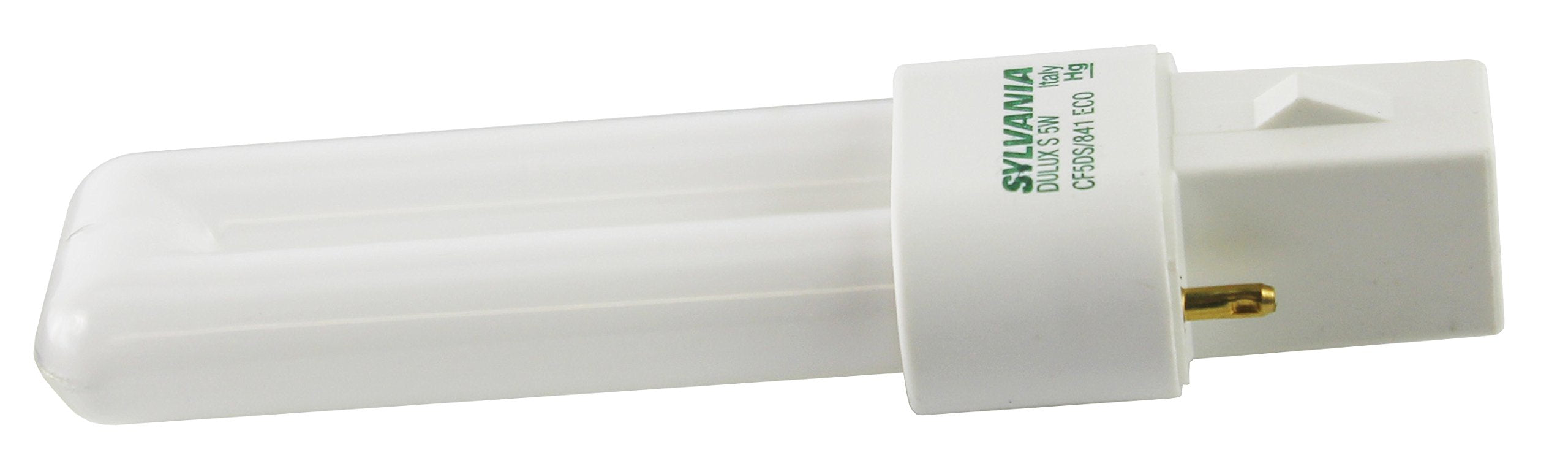 Osram Sylvania 20303 Cf5Ds/841/Eco Dulux 5W Single Compact Fluorescent Lamp With 2-Pin Base  4100K Color Temperature  82 Cri  Ecologic For Use On Magnetic Ballast