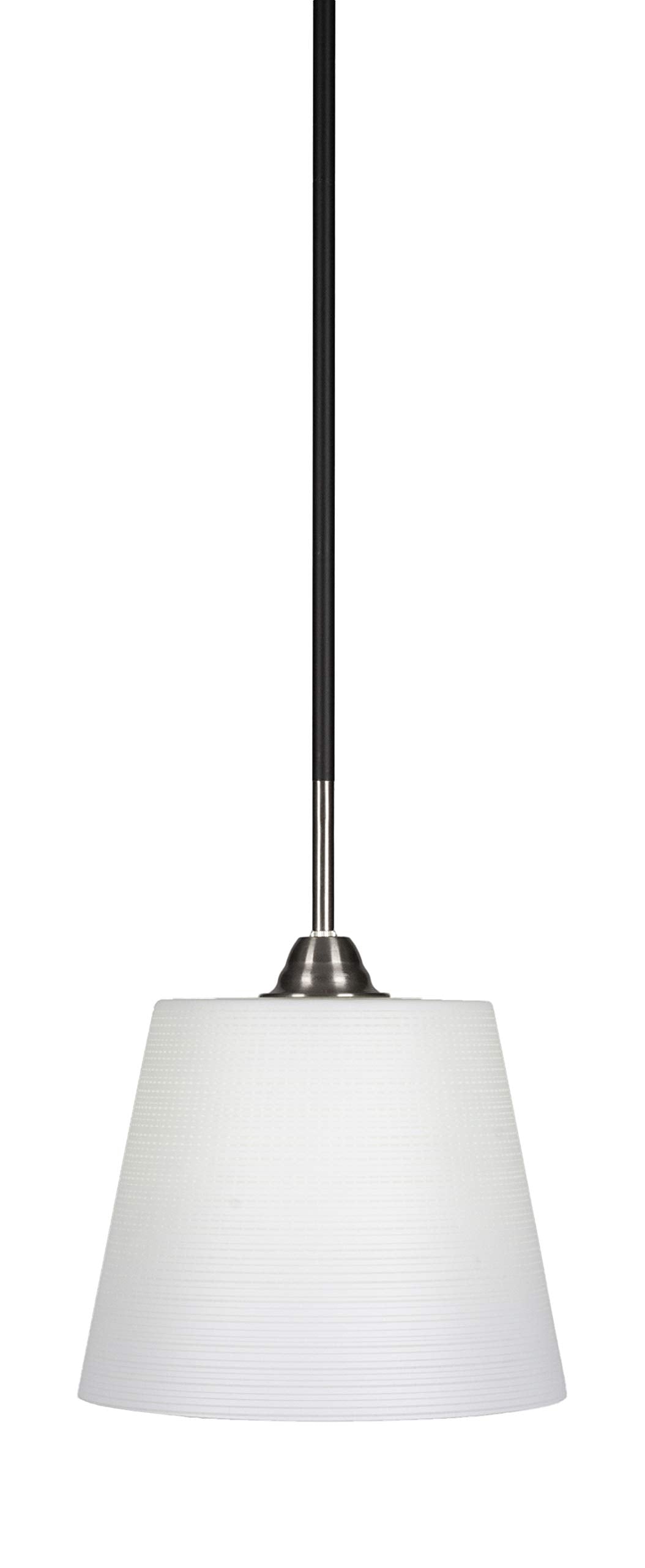 Toltec Lighting Paramount 1 Light Mini Pendant In Matte Black & Brushed Nickel (3401-Mbbn-4081)