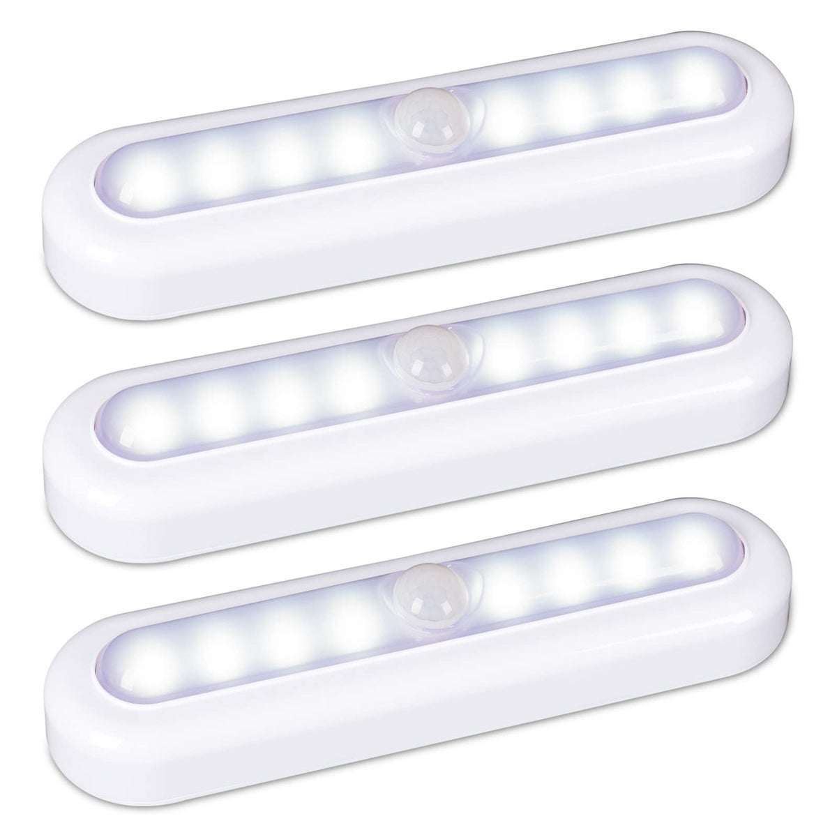 STAR-SPANGLED 3 Pack 7Motion Sensor Lights Indoor Battery Operated, Stick on LED Light for Closet, Stairs, Under Cabinet, Cool W