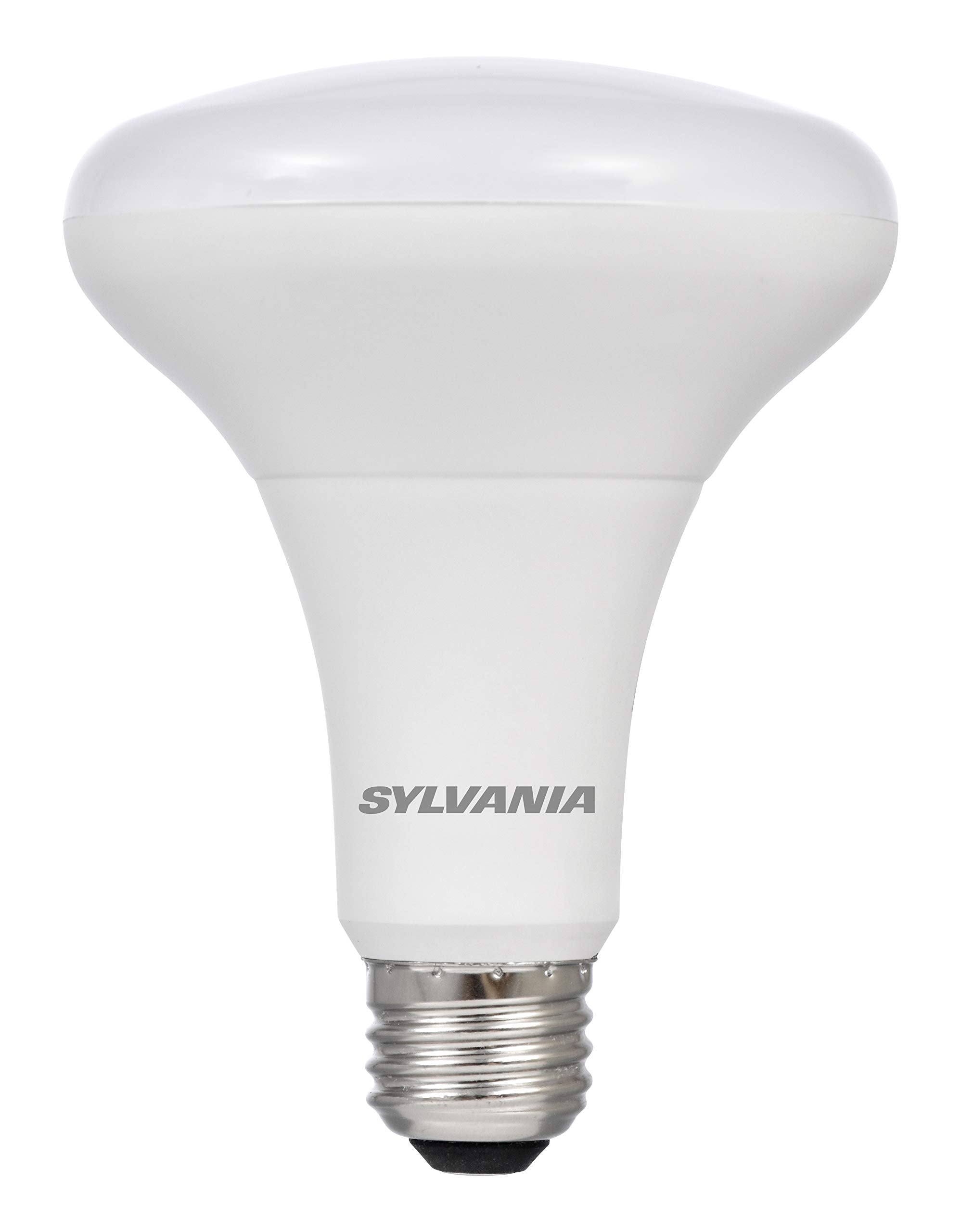 LEDVANCE SYLVANIA ECO LED Light Bulb BR30, 65W=10W, 650 Lumens, Dimmable, Daylight, 4 Pack, Plastic