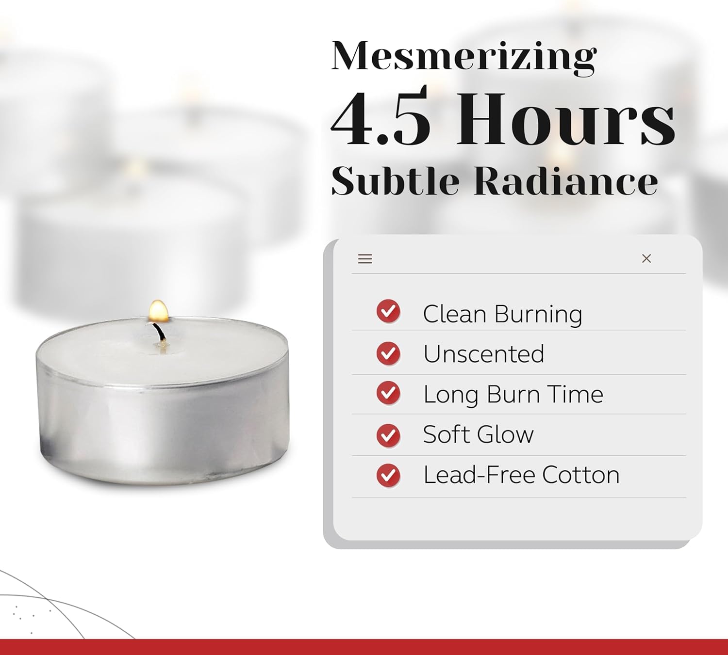 Tea Light Candles In Metal Cups - 4.5 Hours Clean, Long Burning White Unscented Tea Candles - 500 Candles - Votive Candles Bulk For Romantic Dinner, Wedding, Spa & Hotels By Parnoo