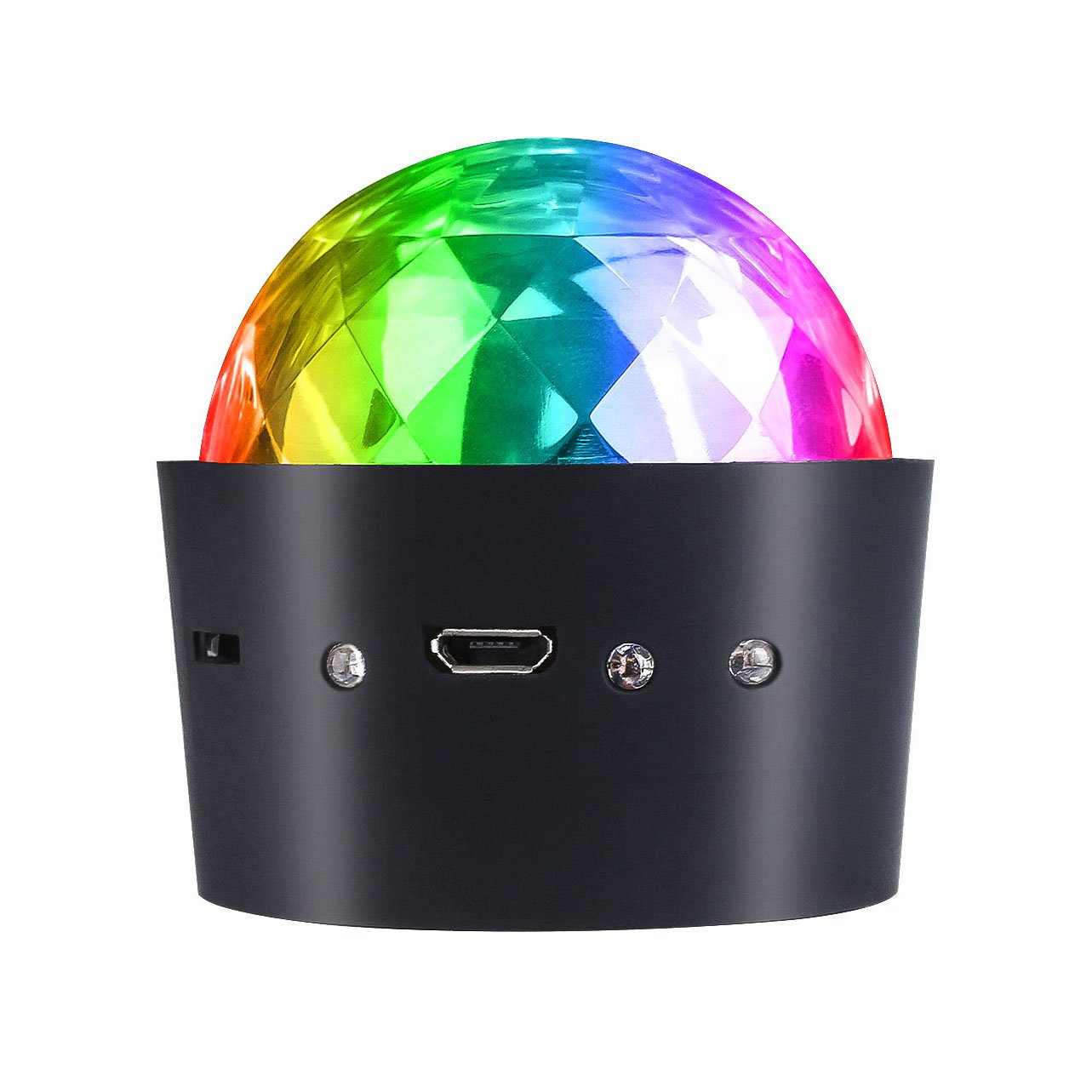Miuko Sound Activated Multi-Color Disco Ball Light - Festival Party & Stage Light, Battery Operated Car Decoration