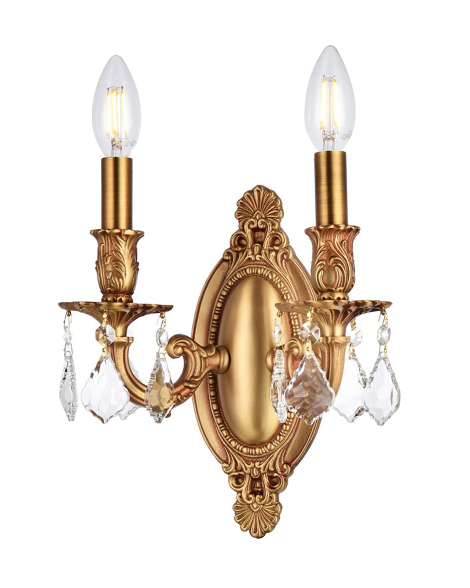 Elegant Lighting Royal Cut Crystal Chandelier, 9in French Gold, Alloy Steel, Glass, Wood, Model 9202W9FG/RC