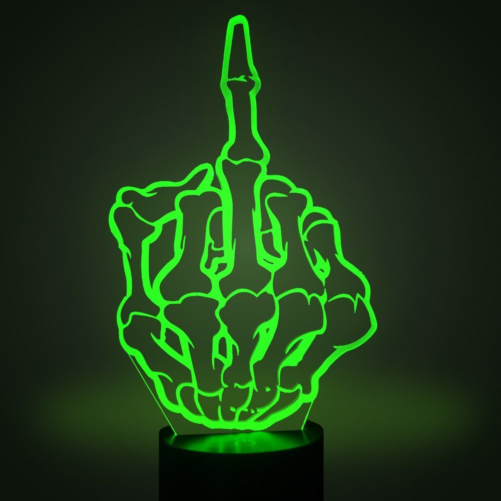 YTDZLTD Optical Illusion 3D Night Light Lamp - 16 Color Changing, Remote Control, Touch Switch, Model NBT-001, USB Powered