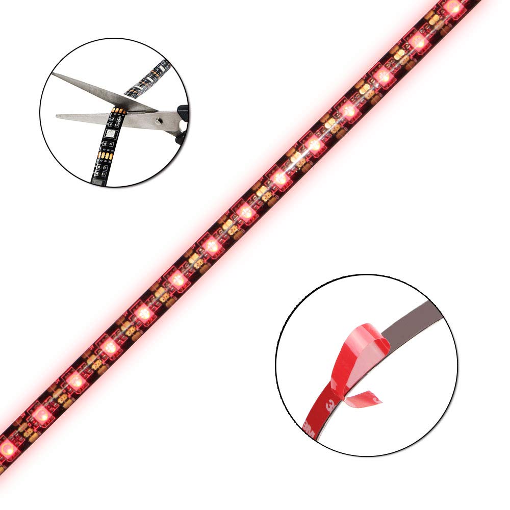 Abtong Led Strip Lights Battery Powered Rgb Led Strip Rope Lights Waterproof Led Lights With Remote Control Flexible Led Strip L