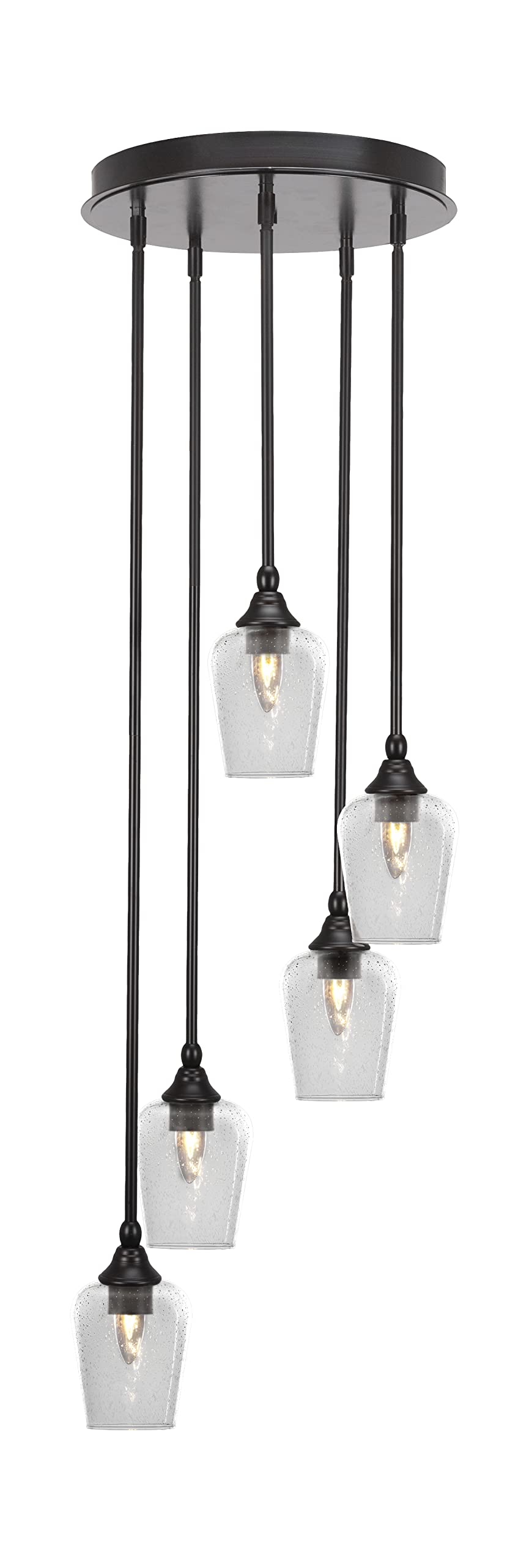 Empire 5 Light Cluster Pendalier in Espresso Finish (2145-ES-210)