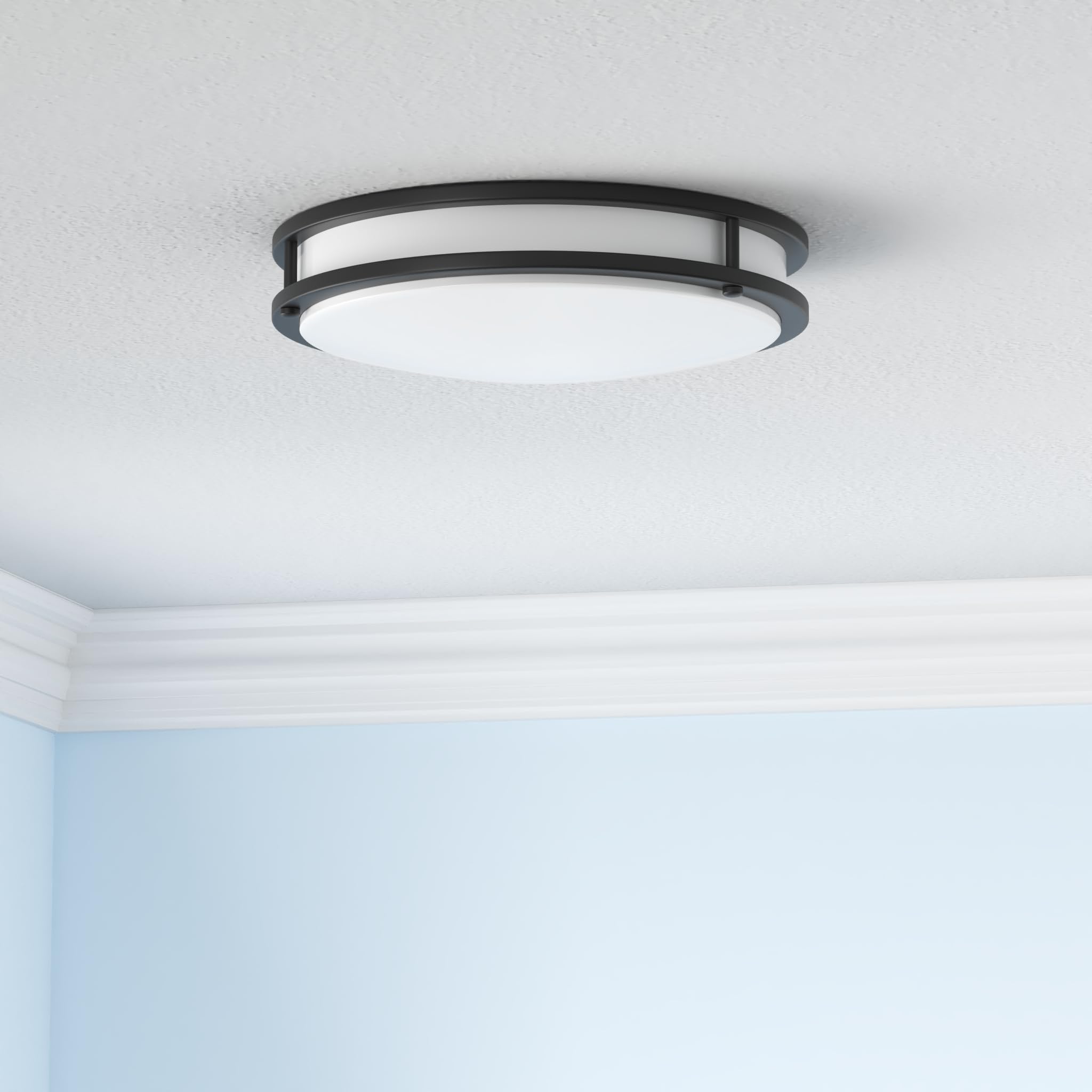 16 Inch Dimmable Led Flush Mount Ceiling Light, Oil Rubbed Bronze, 36W, 2200Lm, 2.7/3/3.5/4K/5K Adjustbale, 120?Light Angle, Cri