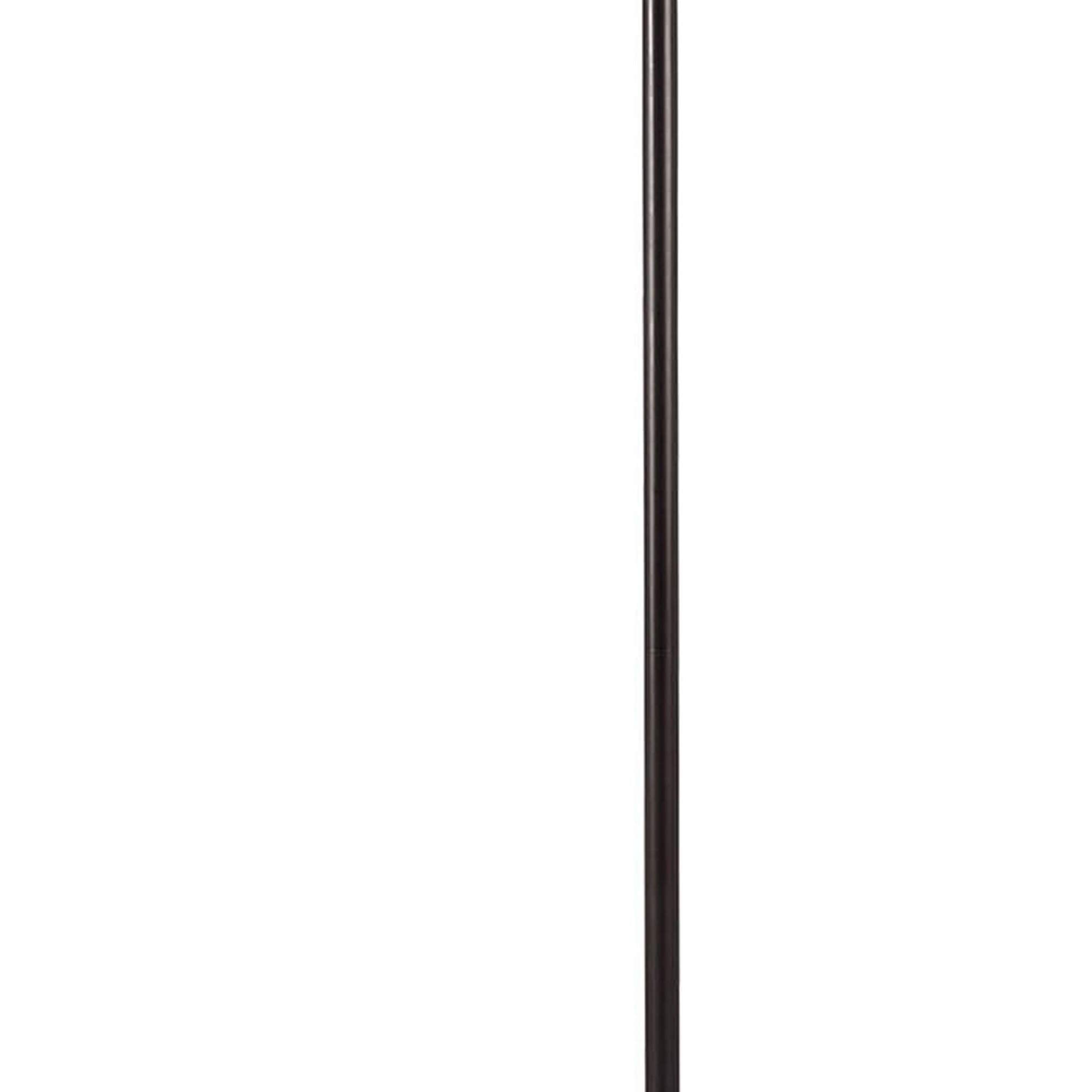 Benzara Metal Floor Lamp with Swing Arm, Fabric Conical Shade, 150 Watt, Black, Model BM220861