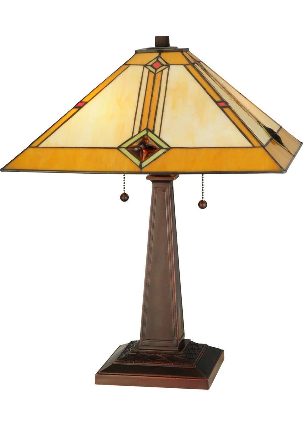 Meyda 22-Inch Diamond Mission Table Lamp
