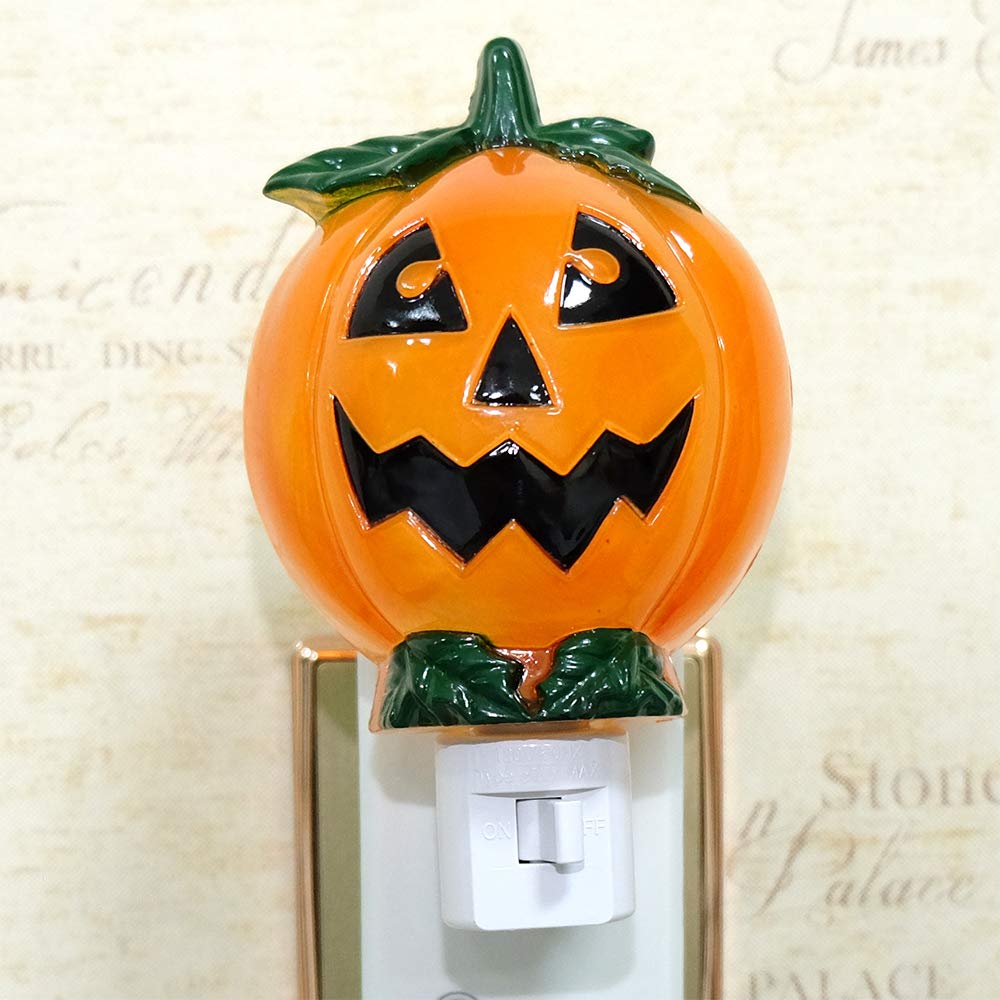 Lasumora Halloween Night Light  Led Pumpkin Jack O Lantern Night Light Plug In  Halloween Decorations Indoor For Party Kids Gift With Swivel Plug Halloween Decor