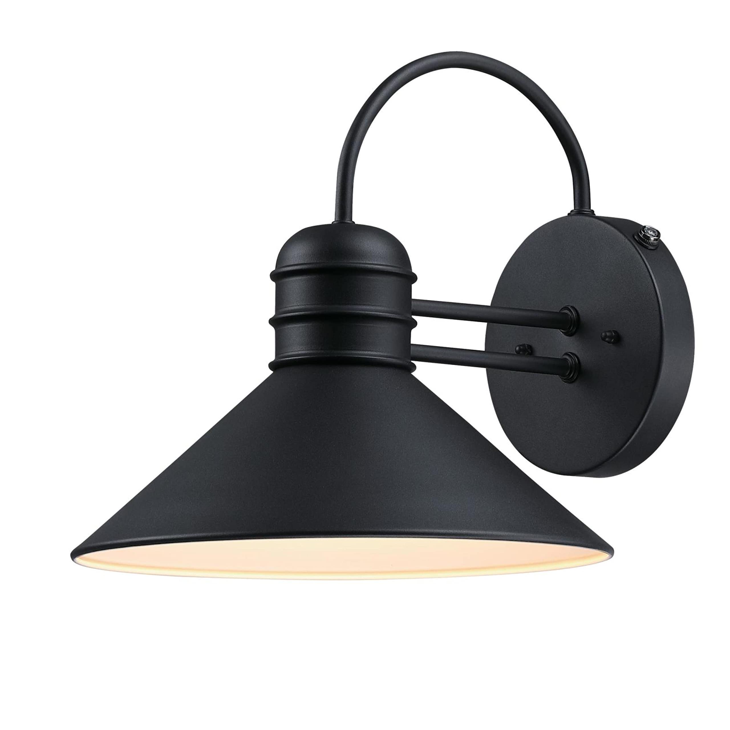 Westinghouse 6120500 Watts Creek Craftsman-Style One Light Outdoor Wall Fixture with Dusk to Dawn Sensor, Textured Black Finish