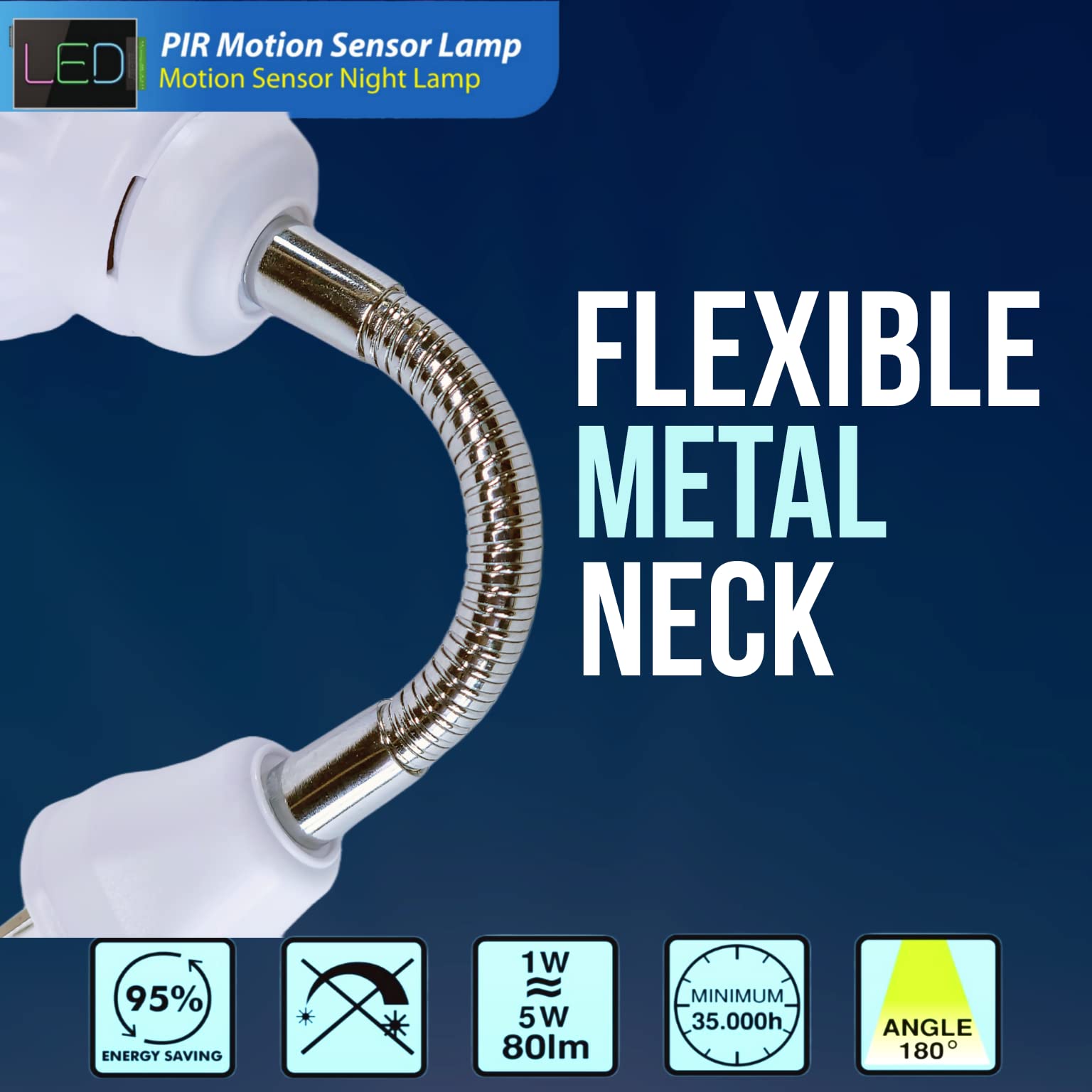 Led Motion-Activated Sensor Dusk To Dawn Pir Night Light Ac Outlet Directional Flexible Rotatable 360 Socket Plug-In Wall Stairs