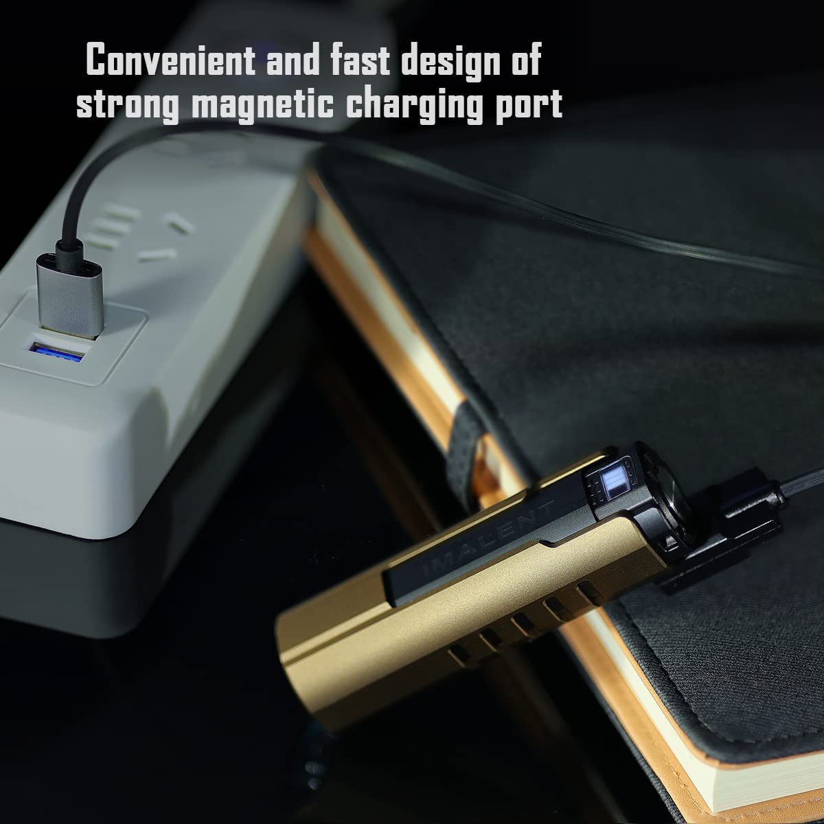 IMALENT LD70 EDC Flashlight, 4000 Lumens, CREE XHP70.2 LED, Aluminum, Small, Gold