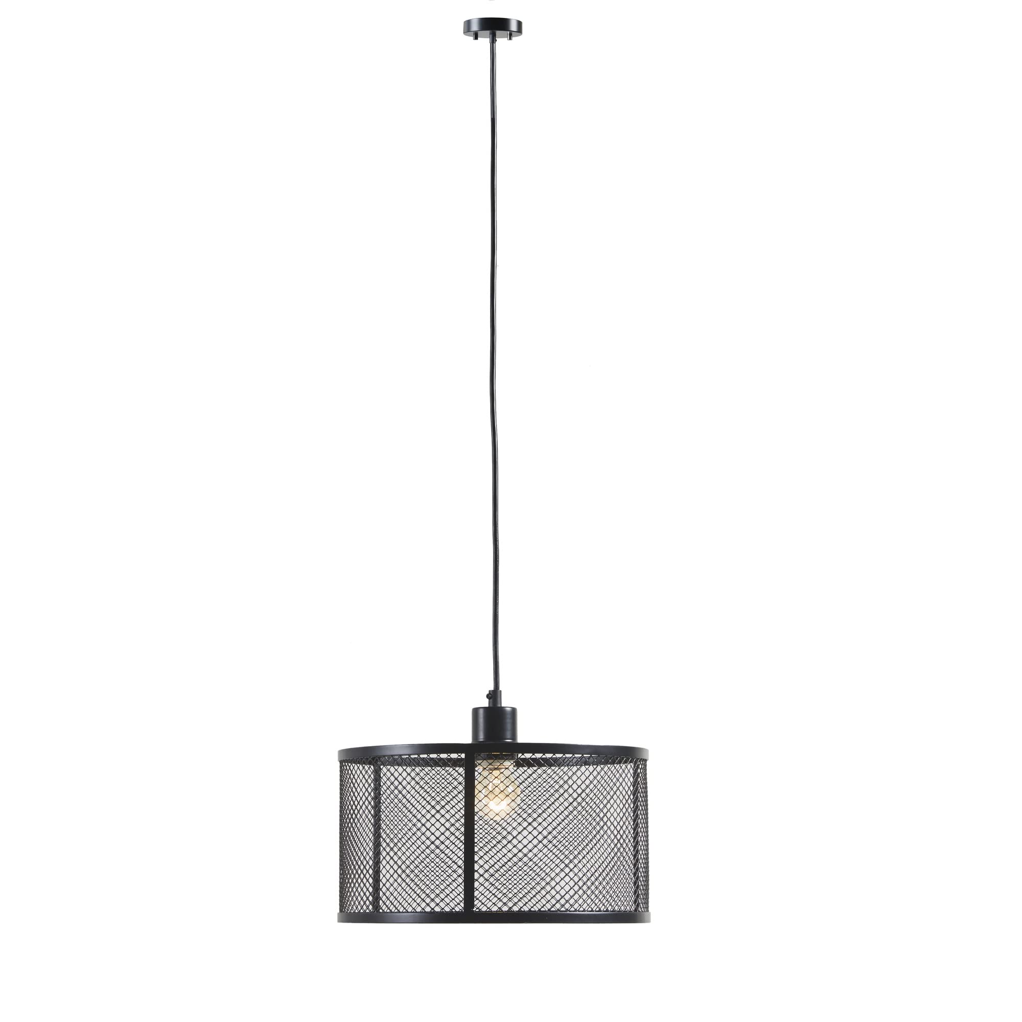 INK+IVY Jaxson Modern Pendant Light Fixtures for Kitchen Island, Hanging Ceiling Lamp with Black Metal Cage Shade, 76 Drop, Cont