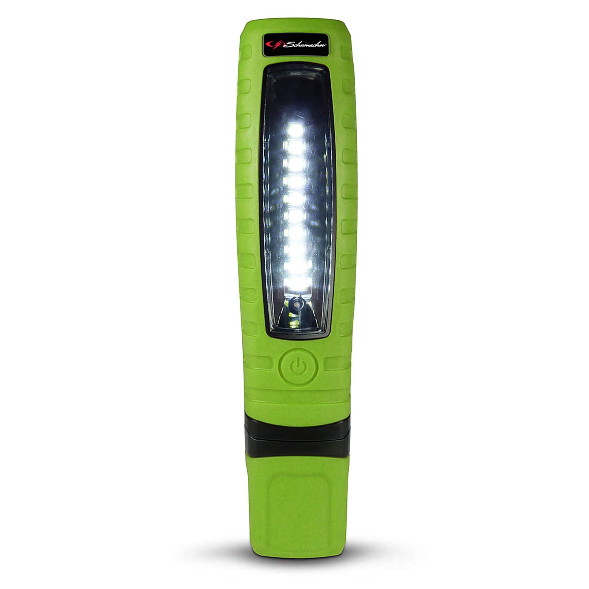 Schumacher Electric Sl360Gu Rechargeable Lithium Ion Led Work Light - Green - Cordless, 360-Degree Swivel, Multiple Lighting Options