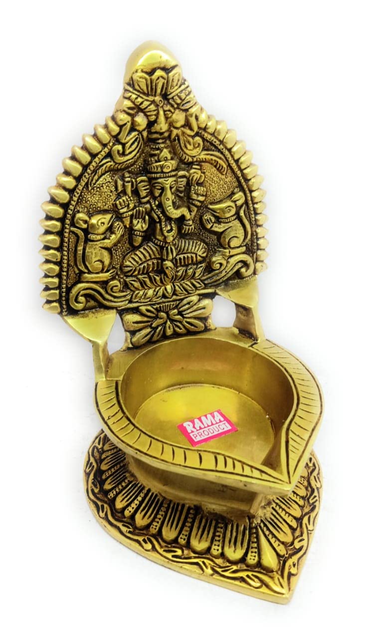 RAMA METAL Brass Ganesh Diya