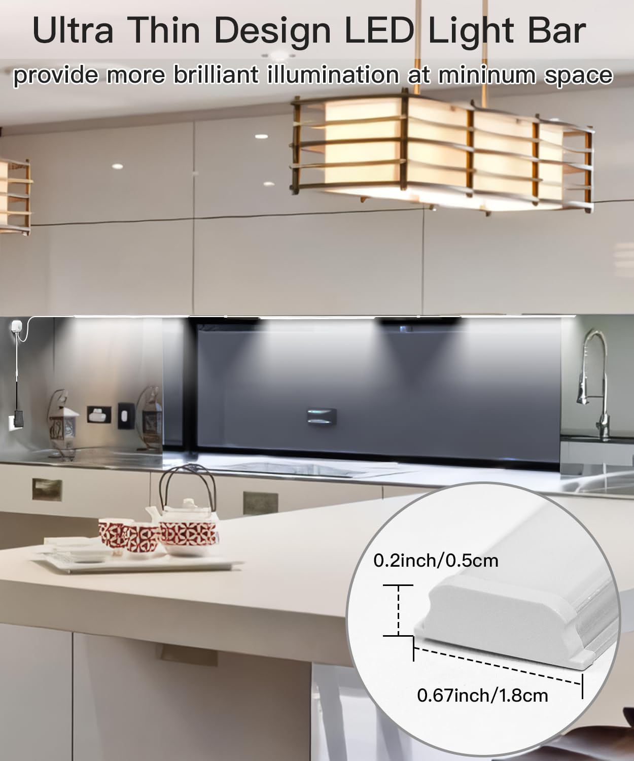 Dtqj Motion Sensor Light Indoor,12 Inch Ultra Thin Under Cabinet Lights,Dimmable 2700-6000K Closet Lights Under Cabinet Lighting
