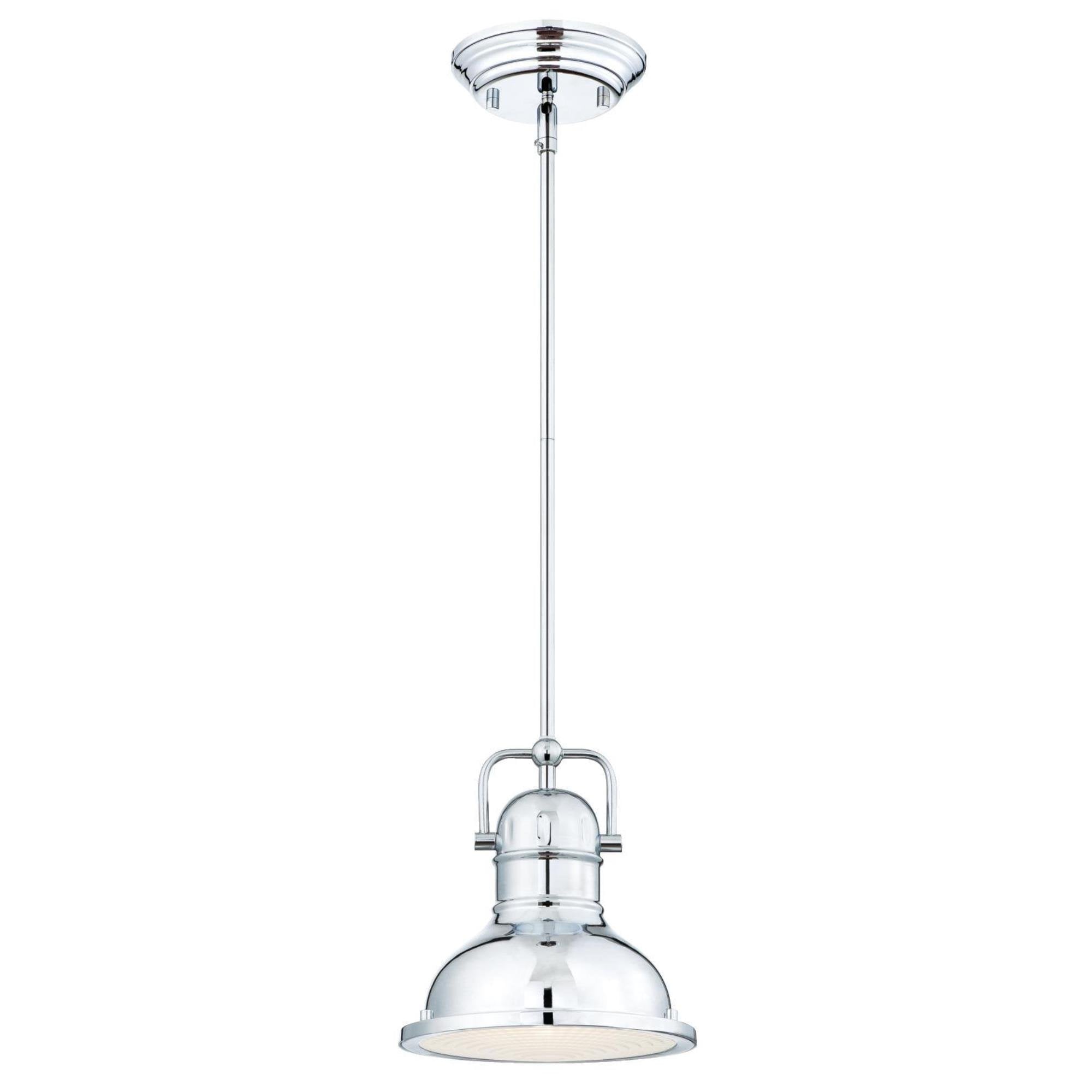 Westinghouse Boswell Pendant Light, Chrome, Standard Size, Model 63085A, Acrylic Material