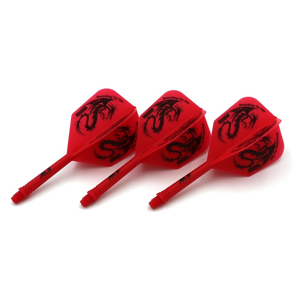 Cuesoul Dart Flights Red With Pattern Design