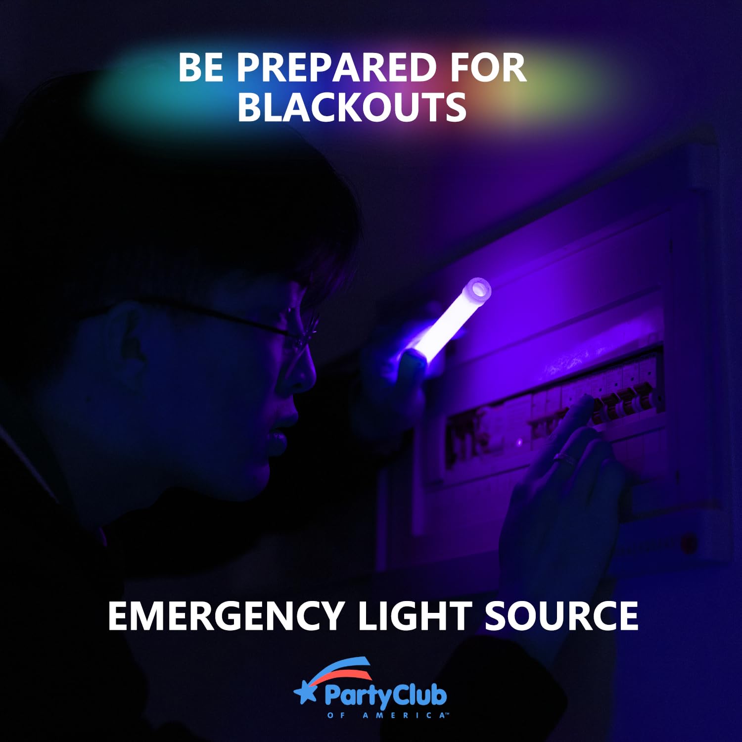 Pca 96 Pcs enhanced Neon Glow Sticks With Pe String  Ultra Bright Multicolor  6 Inch Emergency Light Sticks For Blackout Or Storm Ready Use Waterproof  Non-Toxic  Duration Lighting