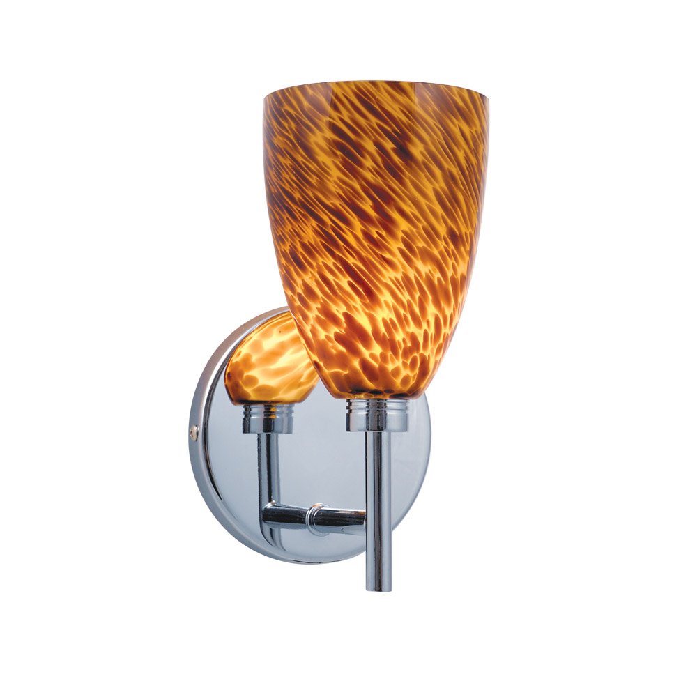 Jesco Lighting Wall Sconce 1-Light Mocha/Satin Metal WS220-MO/SN 40W