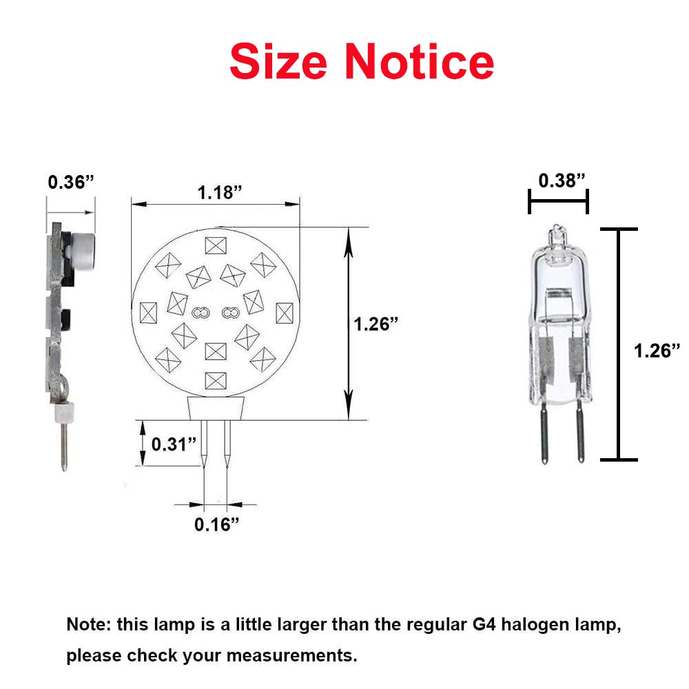 Makergroup 12V G4 Led Bulb 3W Bi-Pin Led Disc Light Bulb 20-30 Watt Equivalent Warm White For Puck Lights In Rv Trailers Campers Automotive Marine Landscape Lighting 6Pcs