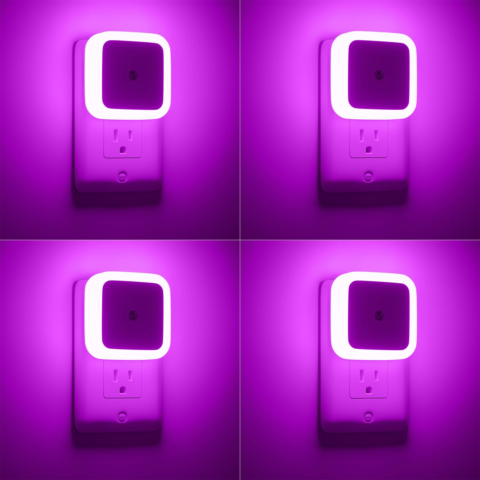 Sujeet Night Light, Night Lights Plug into Wall 4-Pack, Pink Night Light Plug in Night Light, Dusk to Dawn Night Lamp Led Night Light for Kids Bedroom, Bathroom, Hallway