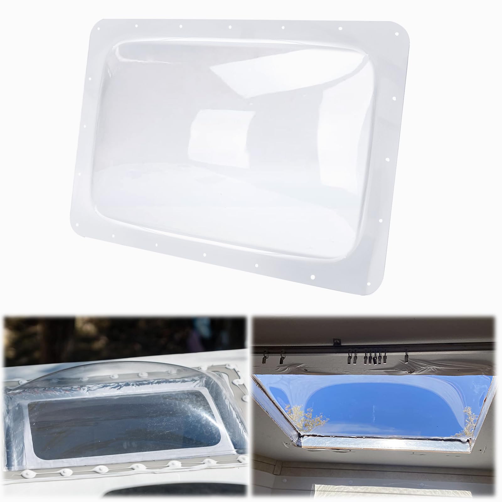 Xmk 18'' X 26'' Rv Skylight Replacement Cover For Camper Trailer Motorhome Fit 14'' X 22'' X 4'' Rv Shower Skylight Openings Roo