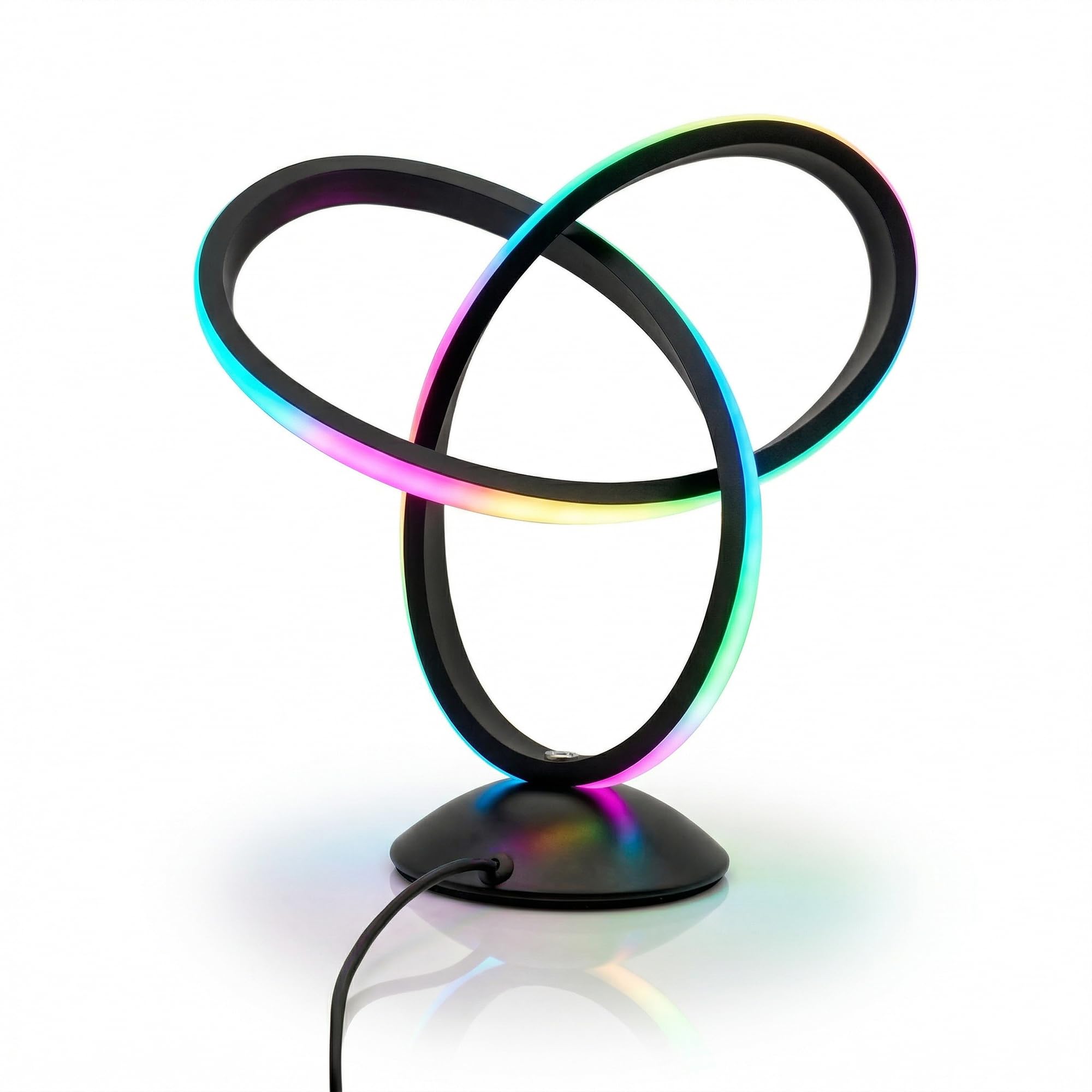 Souxgjey RGB Bedside Lamp with Remote,13 Color Changing Spiral Table Lamp, Dimmable LED Night Light with 3 Warm White Levels for