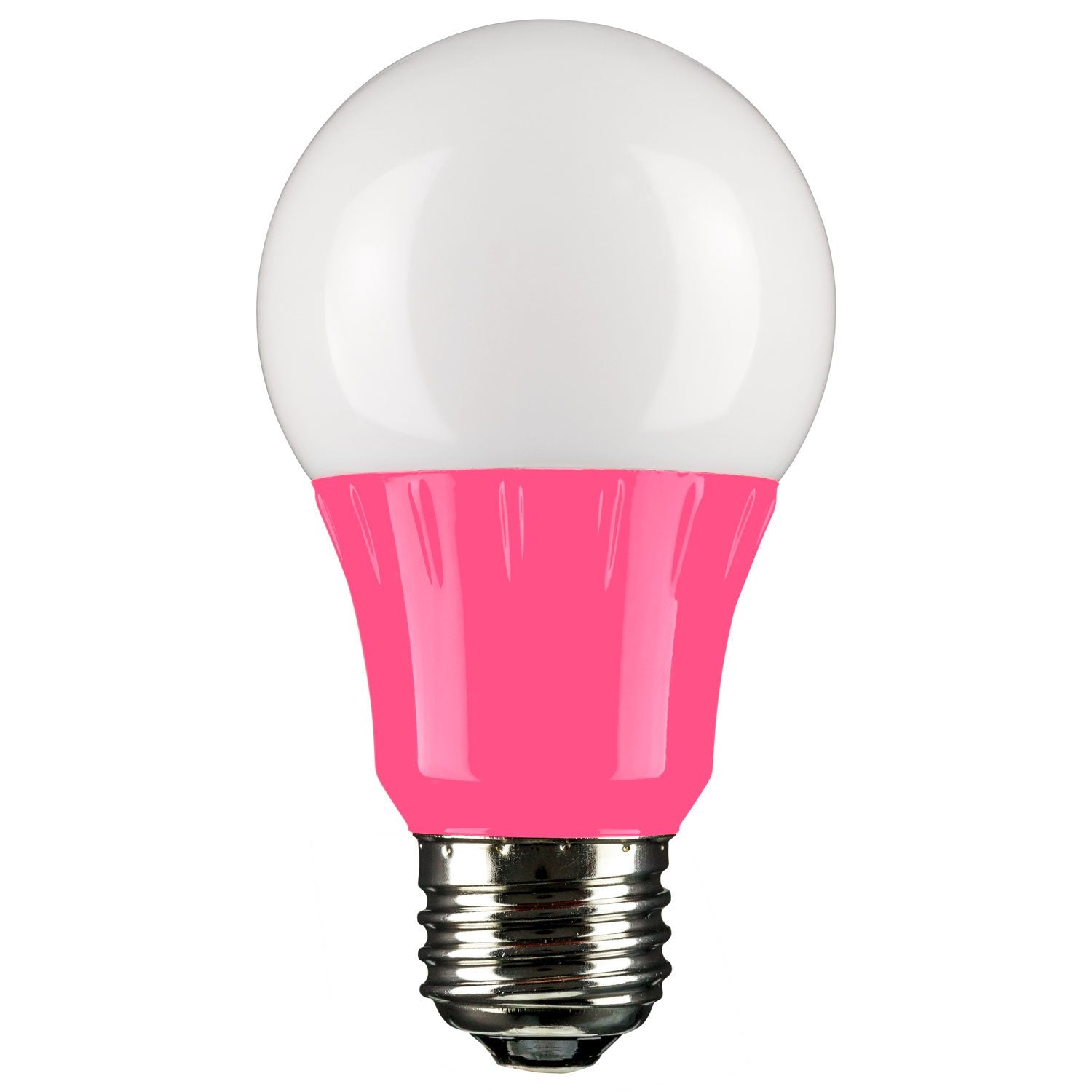 Sunlite A19/3W/P/Led/3Pk Led Colored A19 3W Pink Light Bulbs Medium (E26) Base (3 Pack)