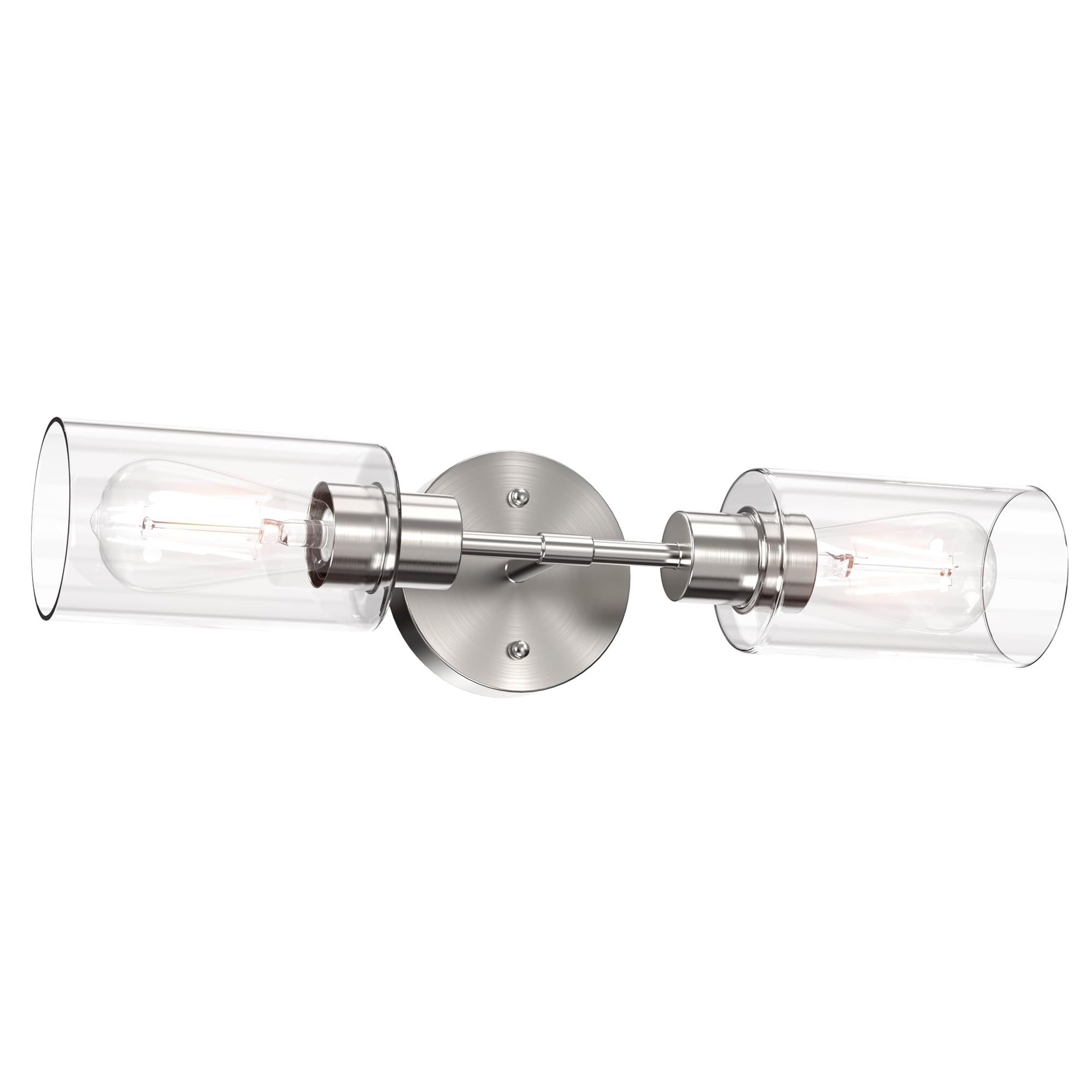 Espird Bathroom Light Fixtures 2 Light Brushed Nickle  Bathroom Vanity Lights Over Mirror  Bathroom Sconces Wall Lighting Farmhouse Vanity Light  Modern Vanity Lights With Clear Shades