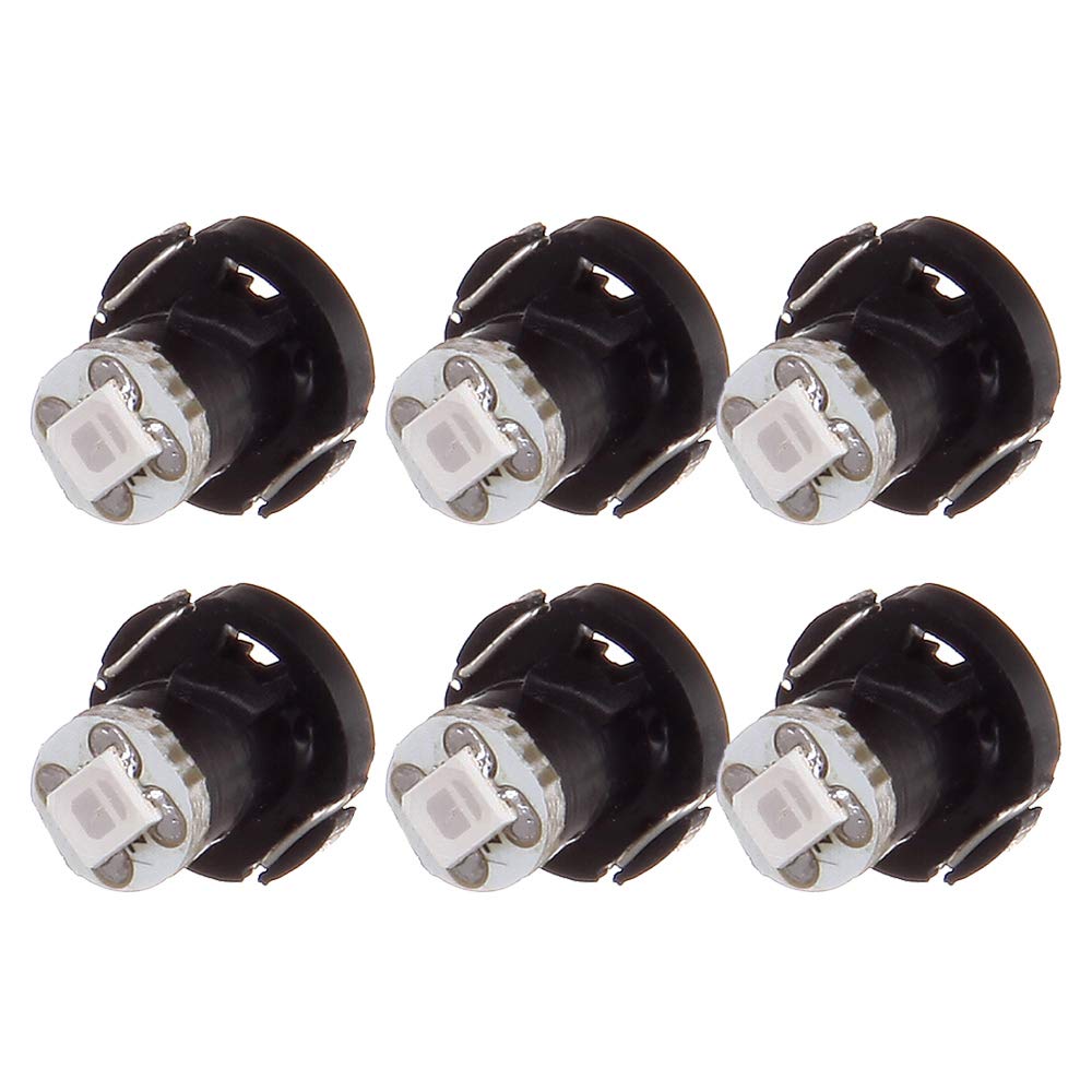 Cciyu 6 Pack T4/T4.2 Neo Wedge Led Bulb A/C Lights (Green)