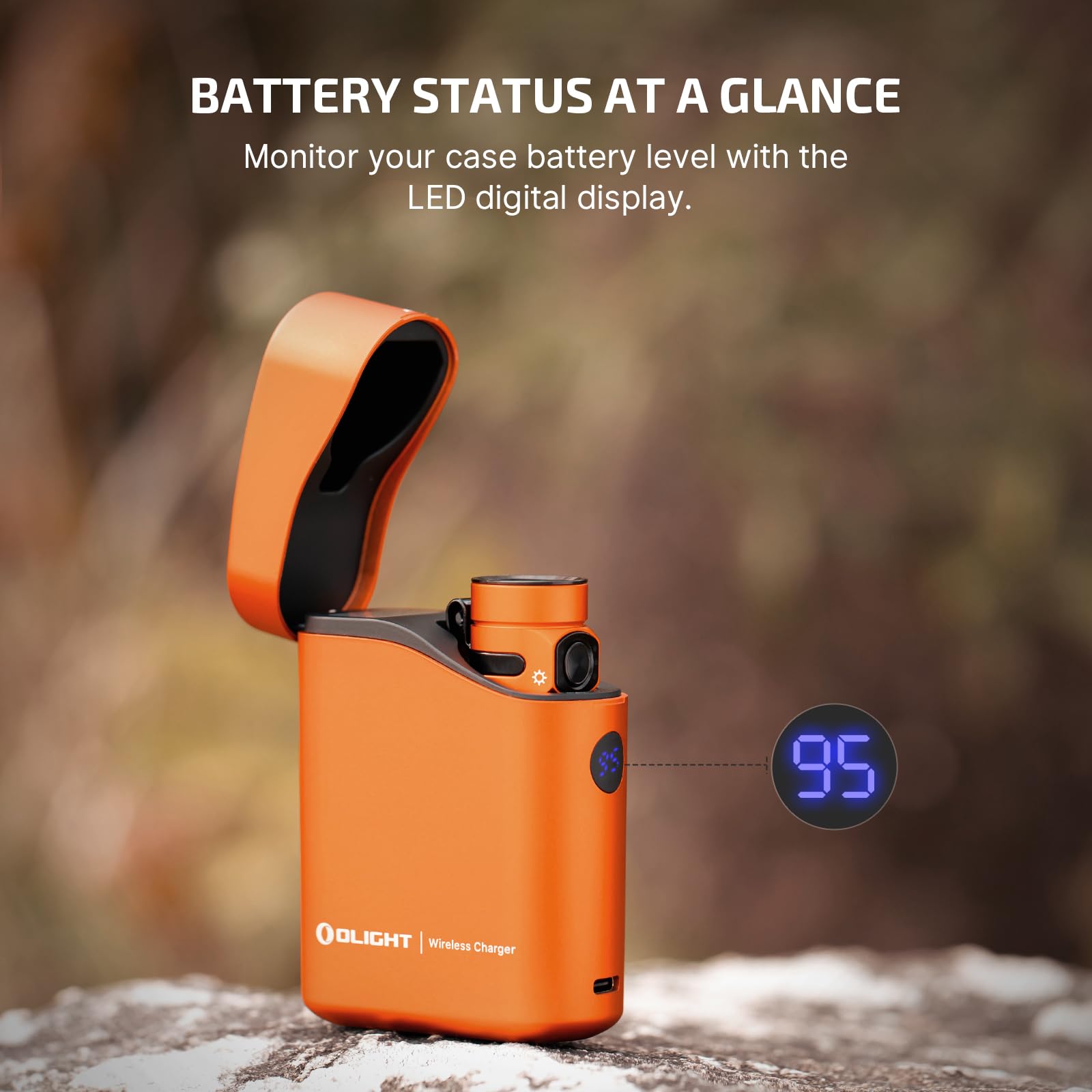 OLIGHT Baton4 enhanced EDC Flashlight 1300 Lumens Rechargeable Aluminum IPX8 Waterproof Orange Model BATON4KIT-OG#300000