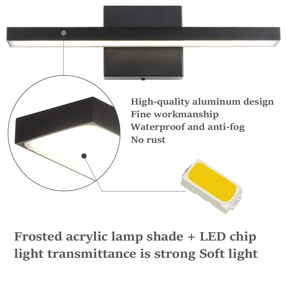 Ralbay 15.7 Modern Led Vanity Light, 12W Frosted Aluminum, Non-Dimmable Natural White 4500K, Model St-Ting-L1098