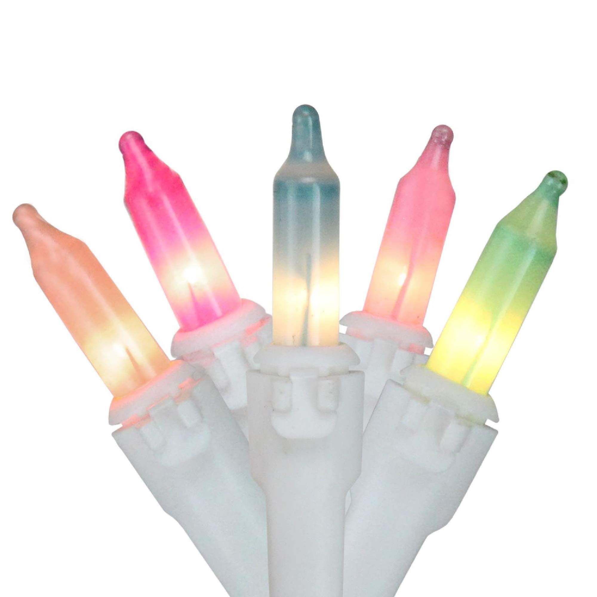 Northlight 50ct Mini Christmas Light Set - Multicolor - 10 White Wire - Glass