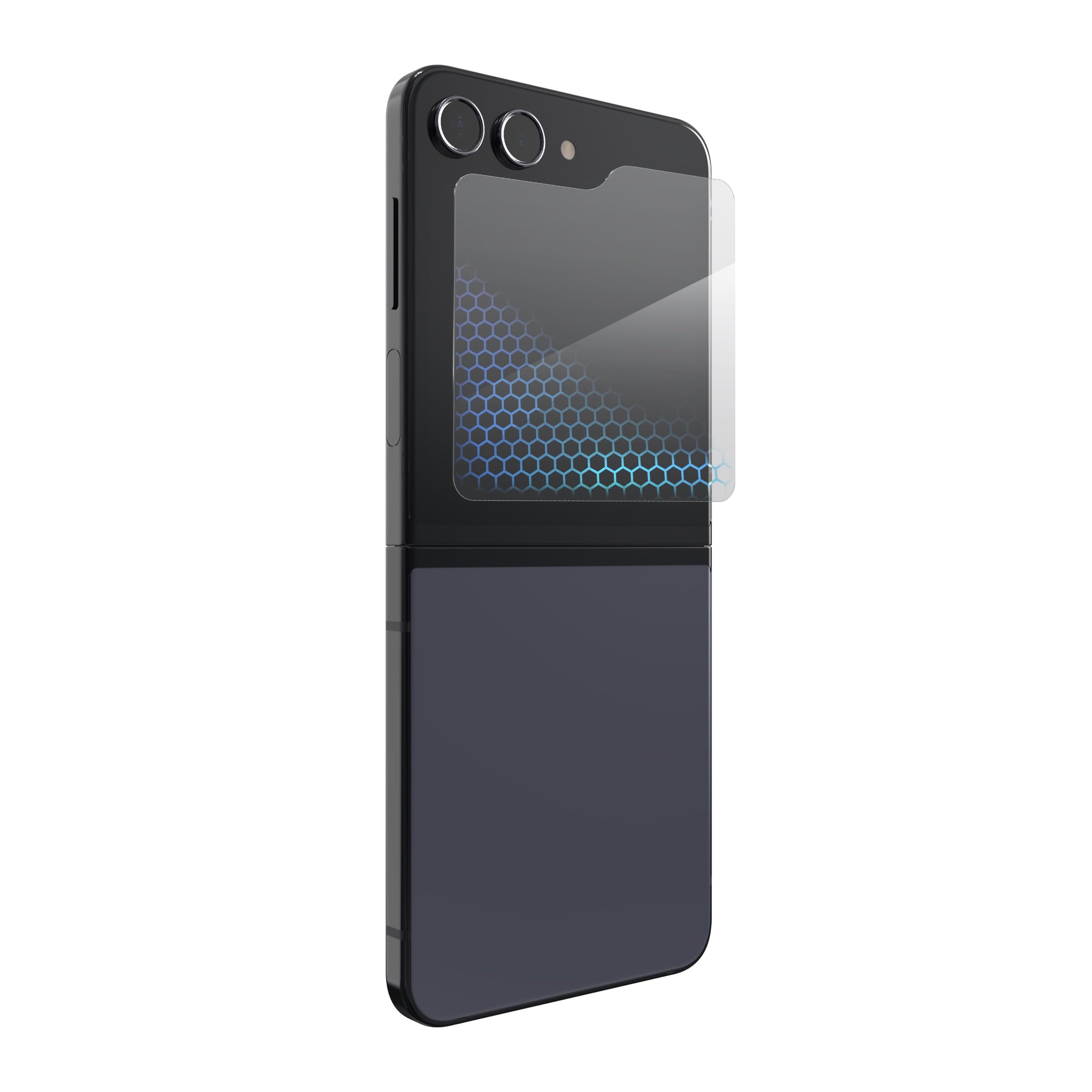 Zagg Xtr2 Samsung Galaxy Z Flip5 Screen Protector - Hexiom Impact Technology, Anti-Reflective Finish, Eyesafe Blue Light Filter,