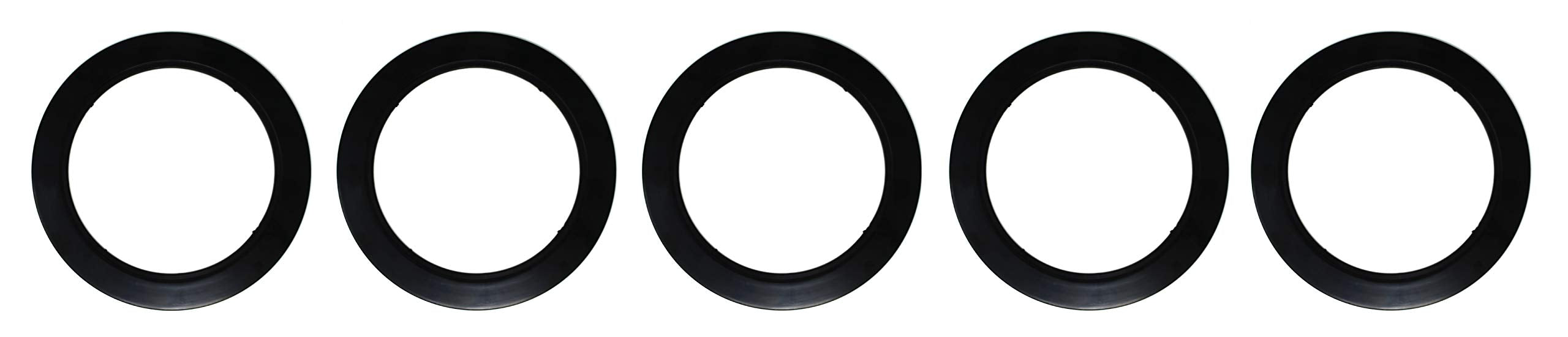 Trim Ring for 6 Recessed Light Can Fixtures (5, Black)
