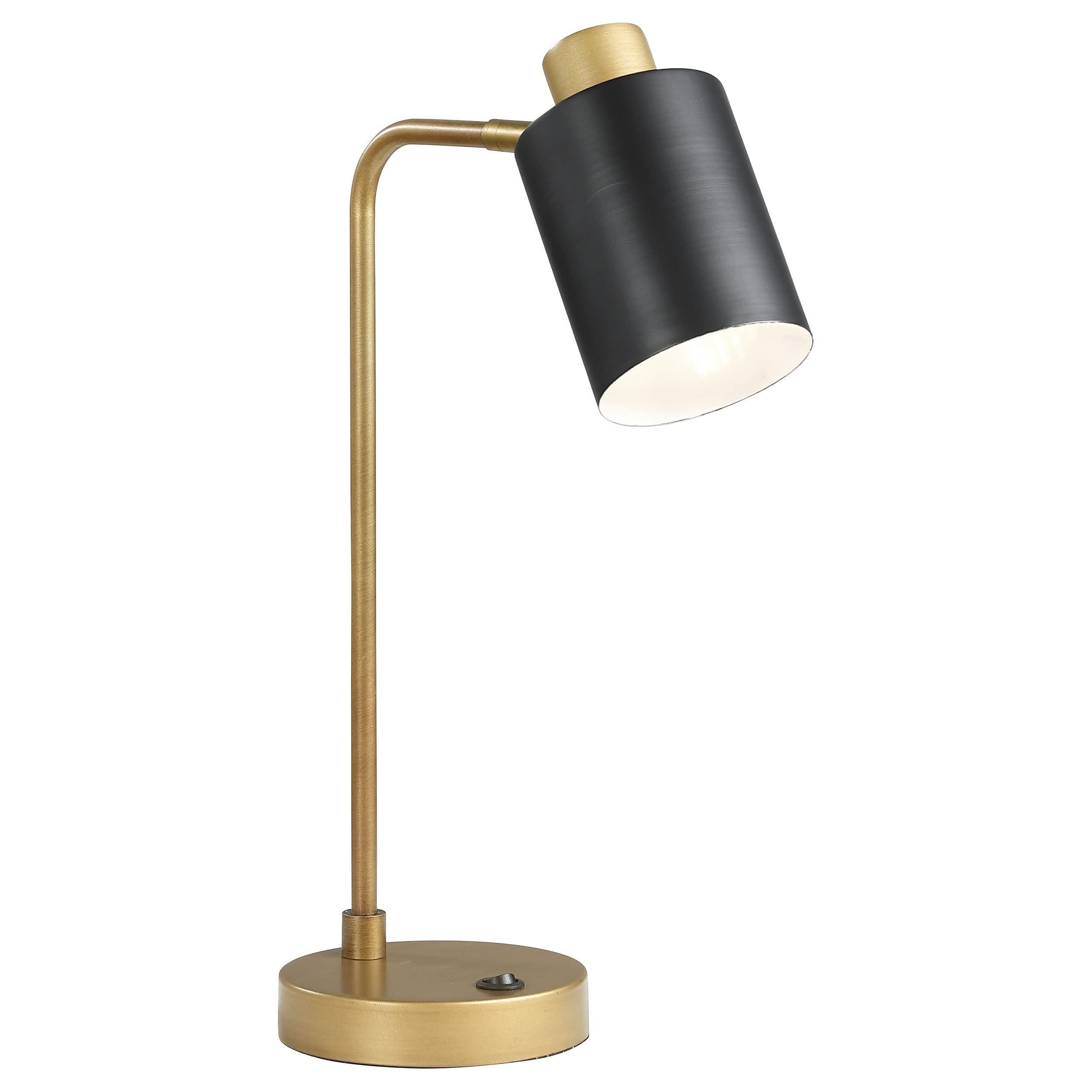 Coaster Home Furnishings Cherise Adjustable Shade Table Lamp Antique Brass and Matte Black