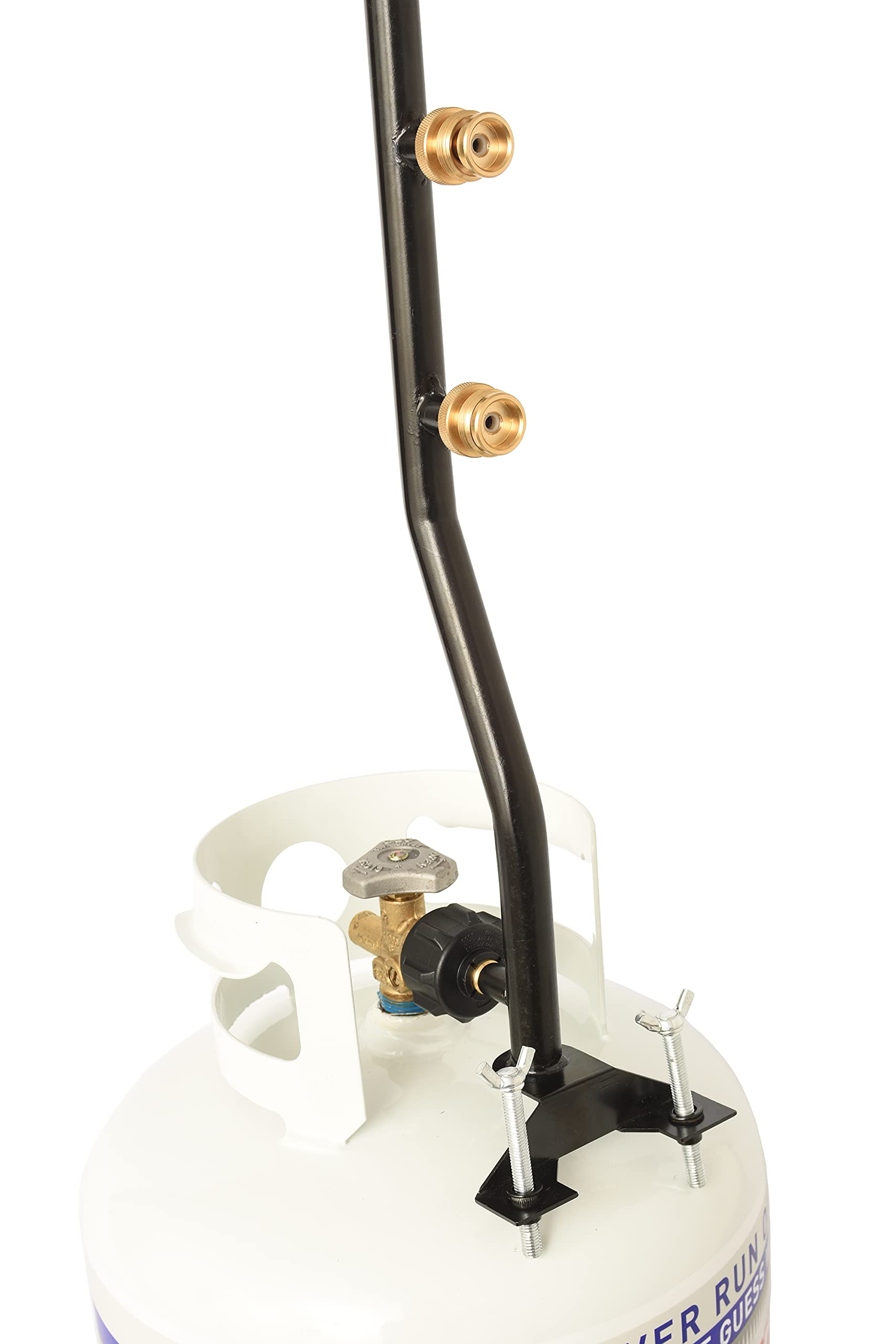 Flame King FK-DP2PC Propane Distribution Post, 3 Outlet Adapter for Stove & Lanterns, Black, Perfect for Camping